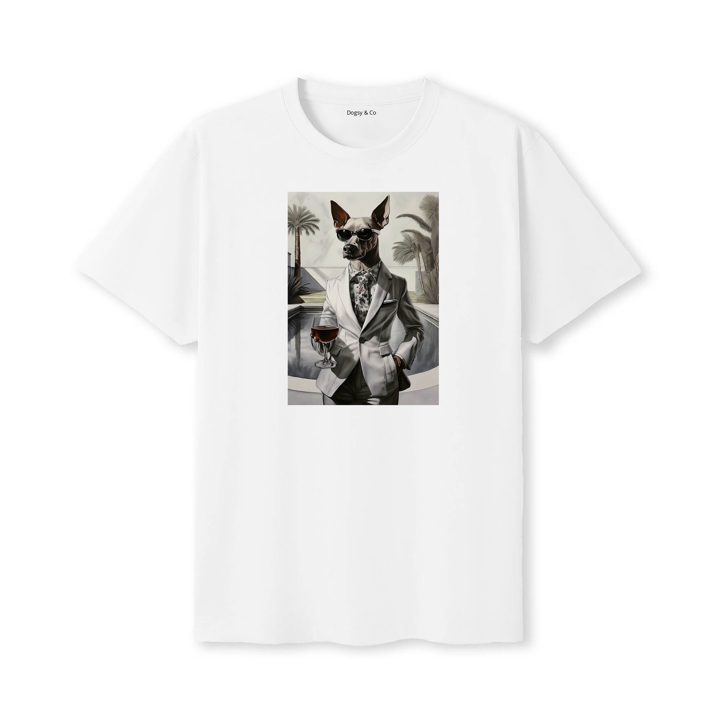 Miniature Pinscher distinguished gentleman dog t-shirt - white