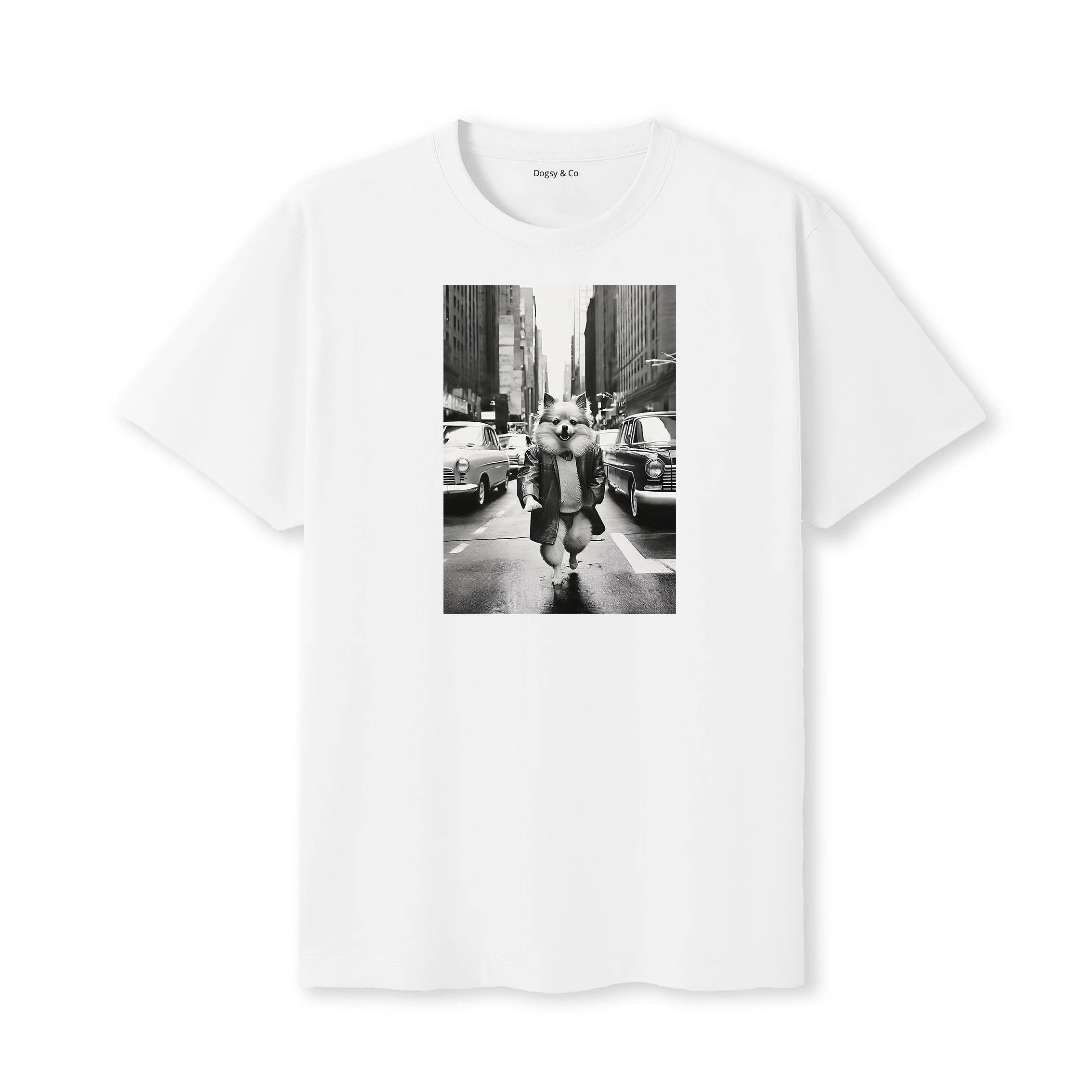 Pomeranian Dogsy Dean T-Shirt White