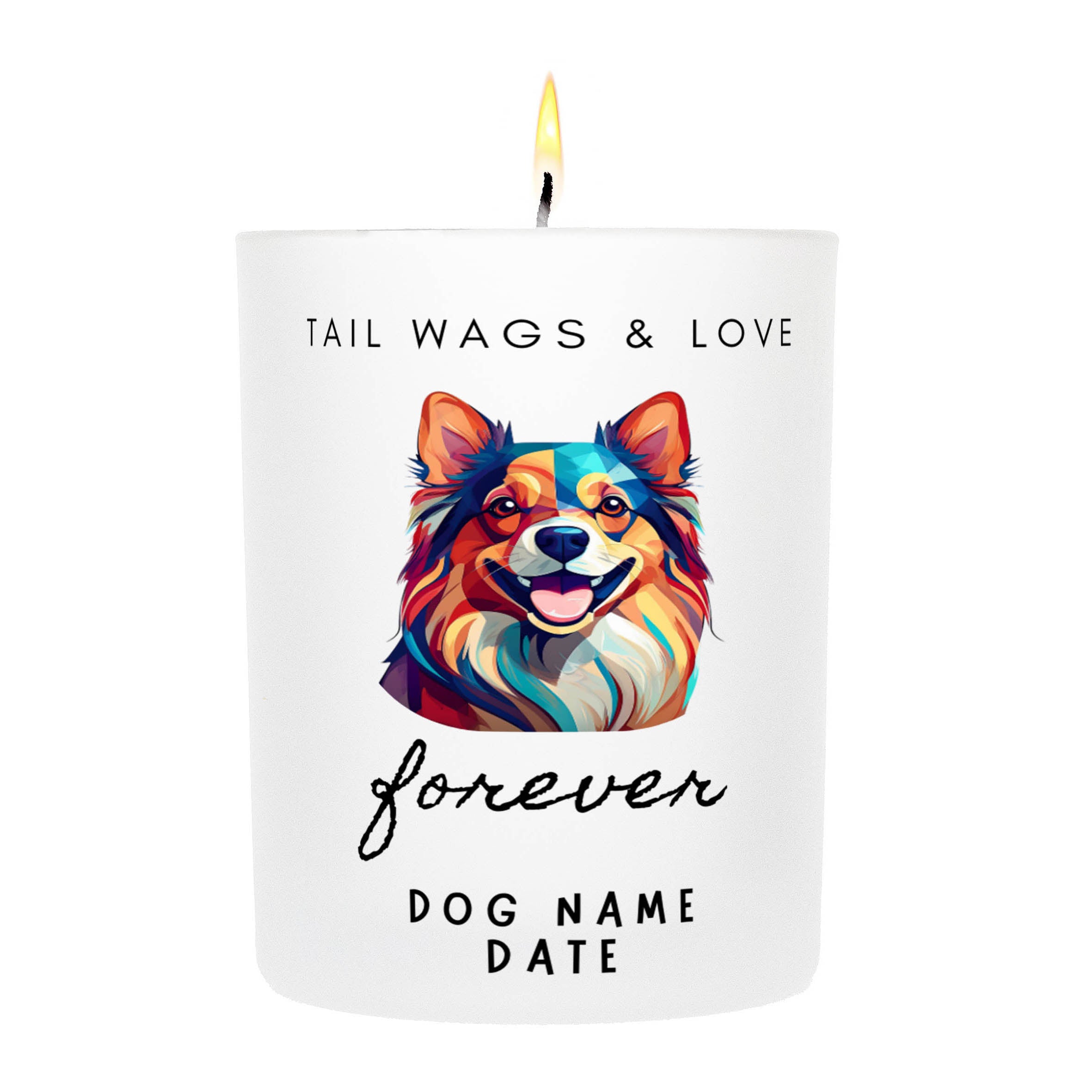 POMERANIAN   Tail Wags & Love Custom Candle