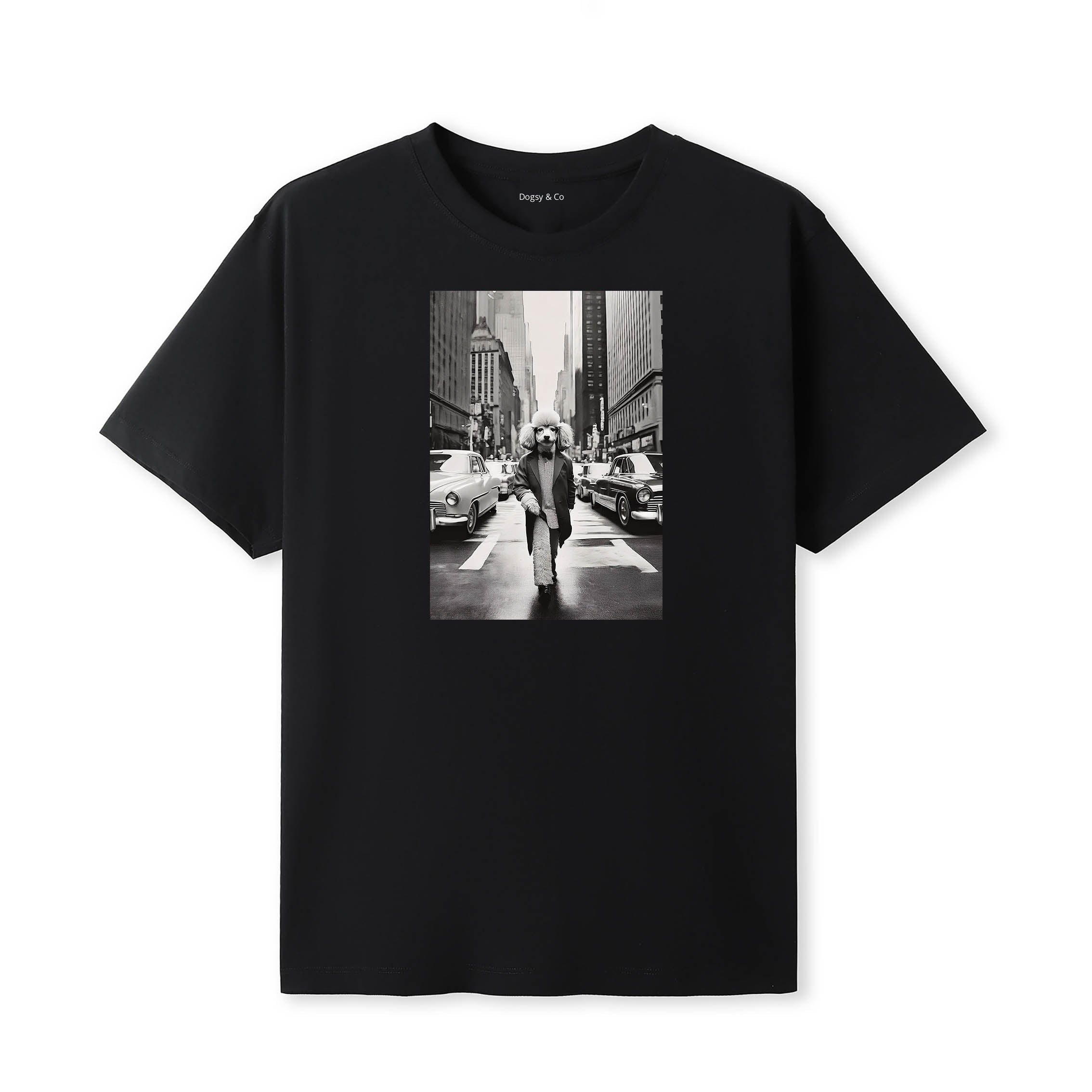 Poodle Dogsy Dean T-Shirt Black