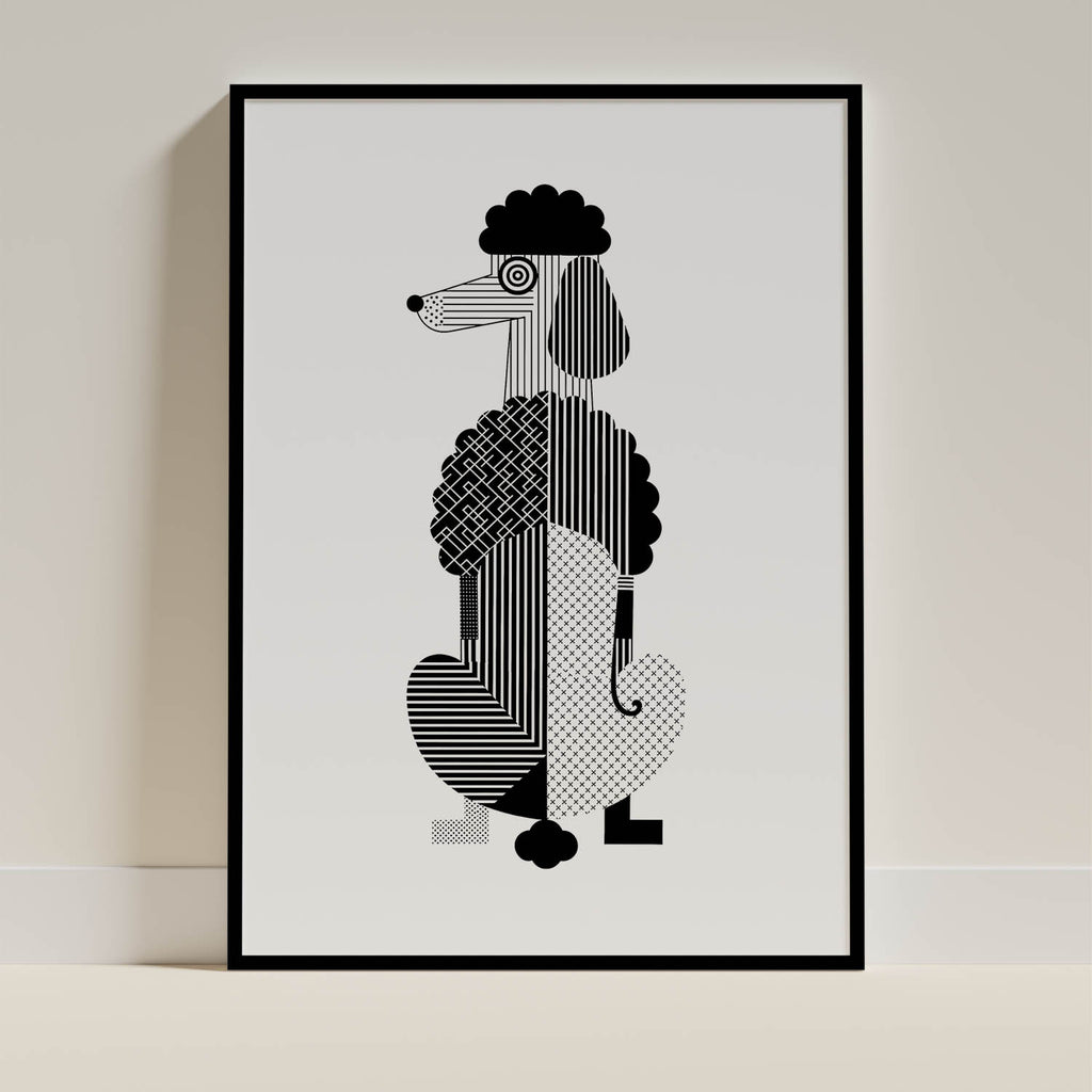 Poodle Geometric Line Art mockup