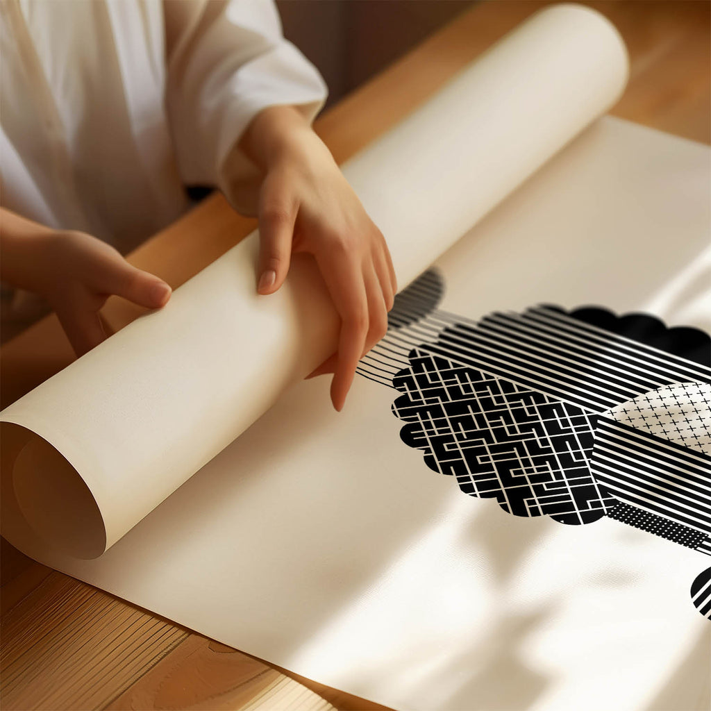 Poodle Geometric Line Art mockup