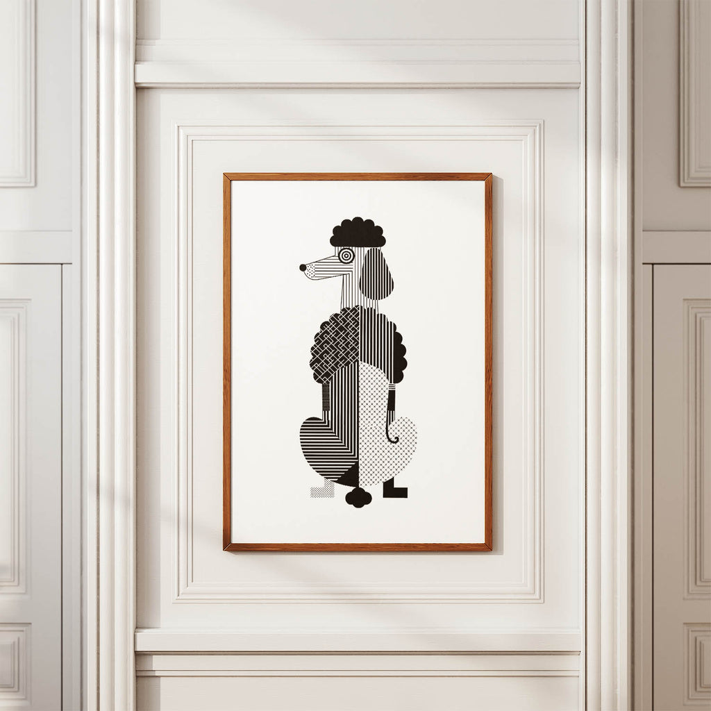 Poodle Geometric Line Art mockup