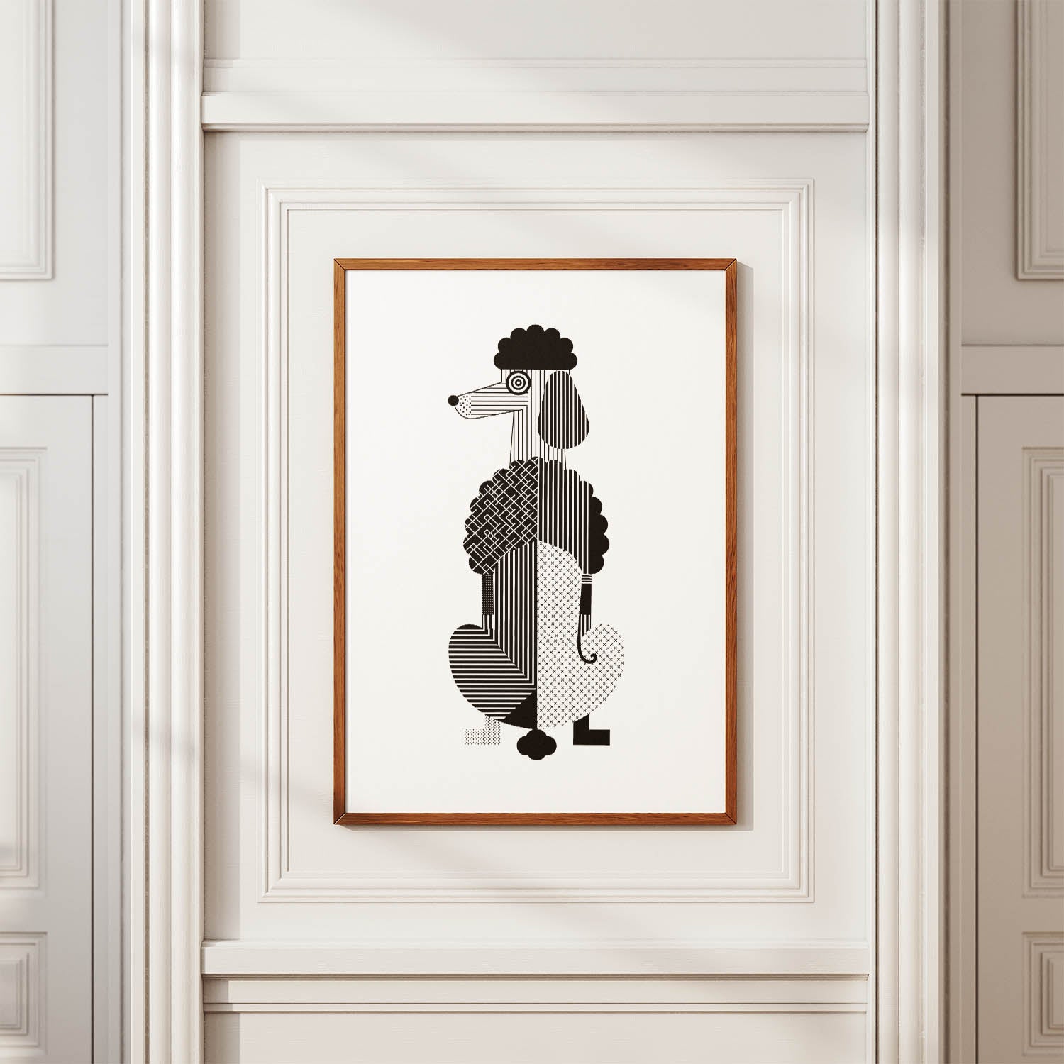 Poodle Geometric Line Art mockup