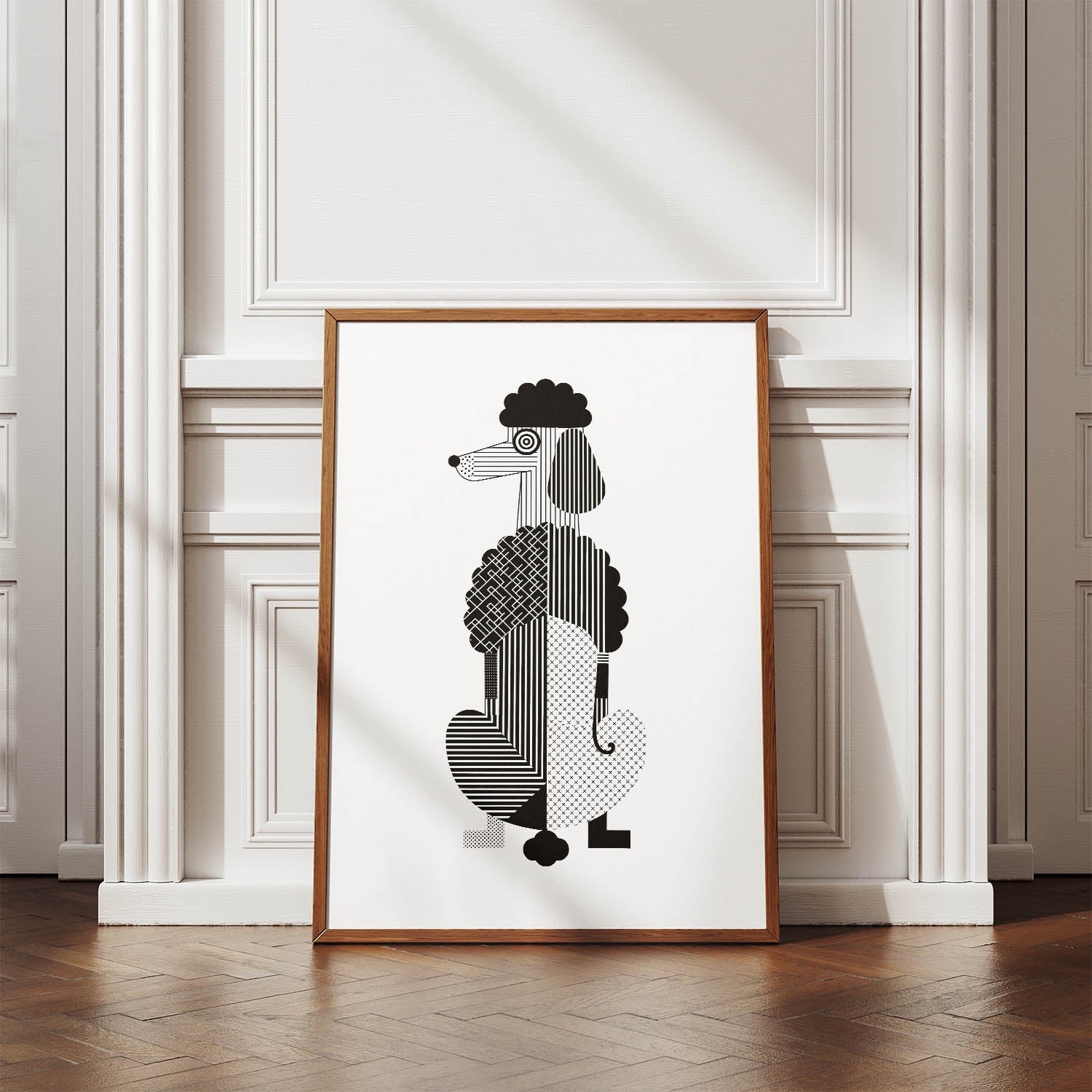 Poodle Geometric Line Art mockup