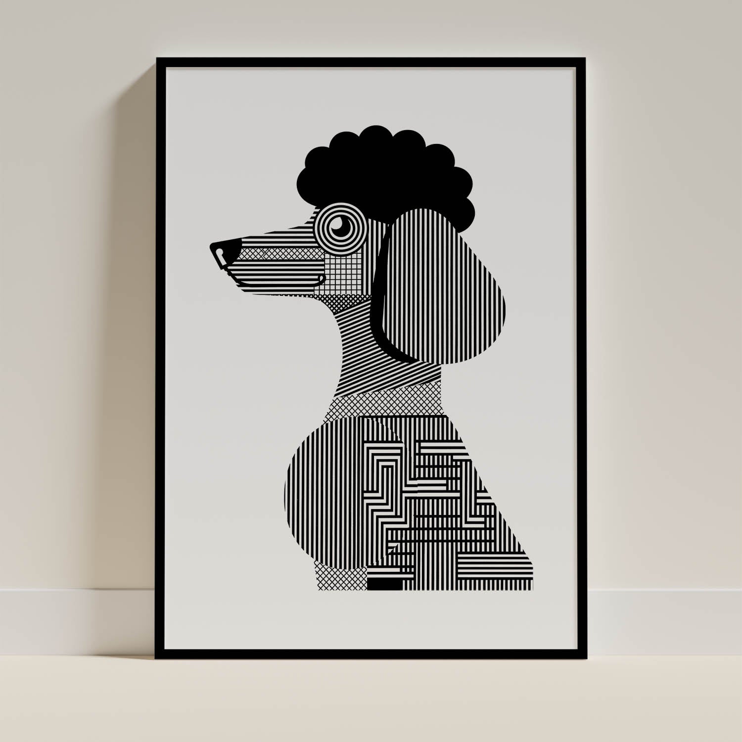 Poodle Geometric Line Art mockup