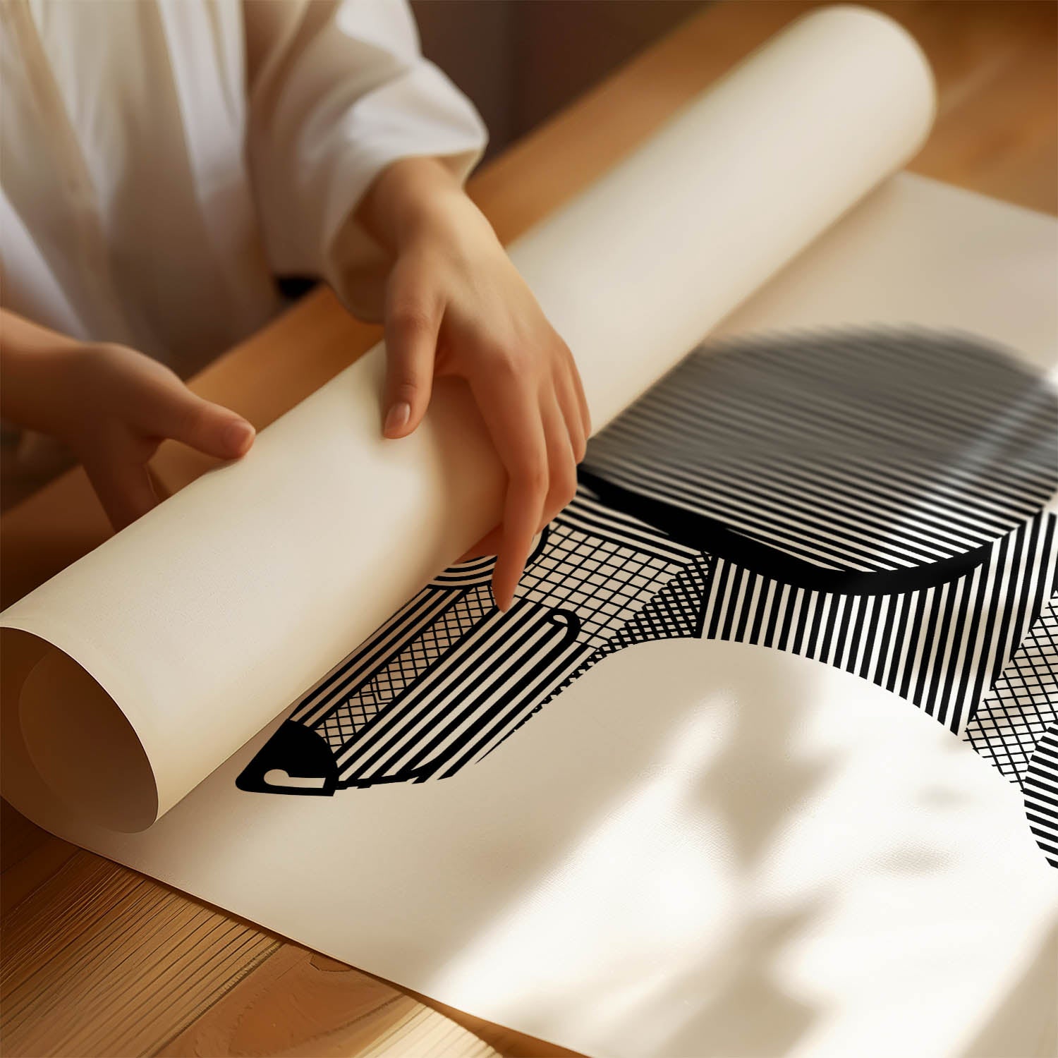 Poodle Geometric Line Art mockup