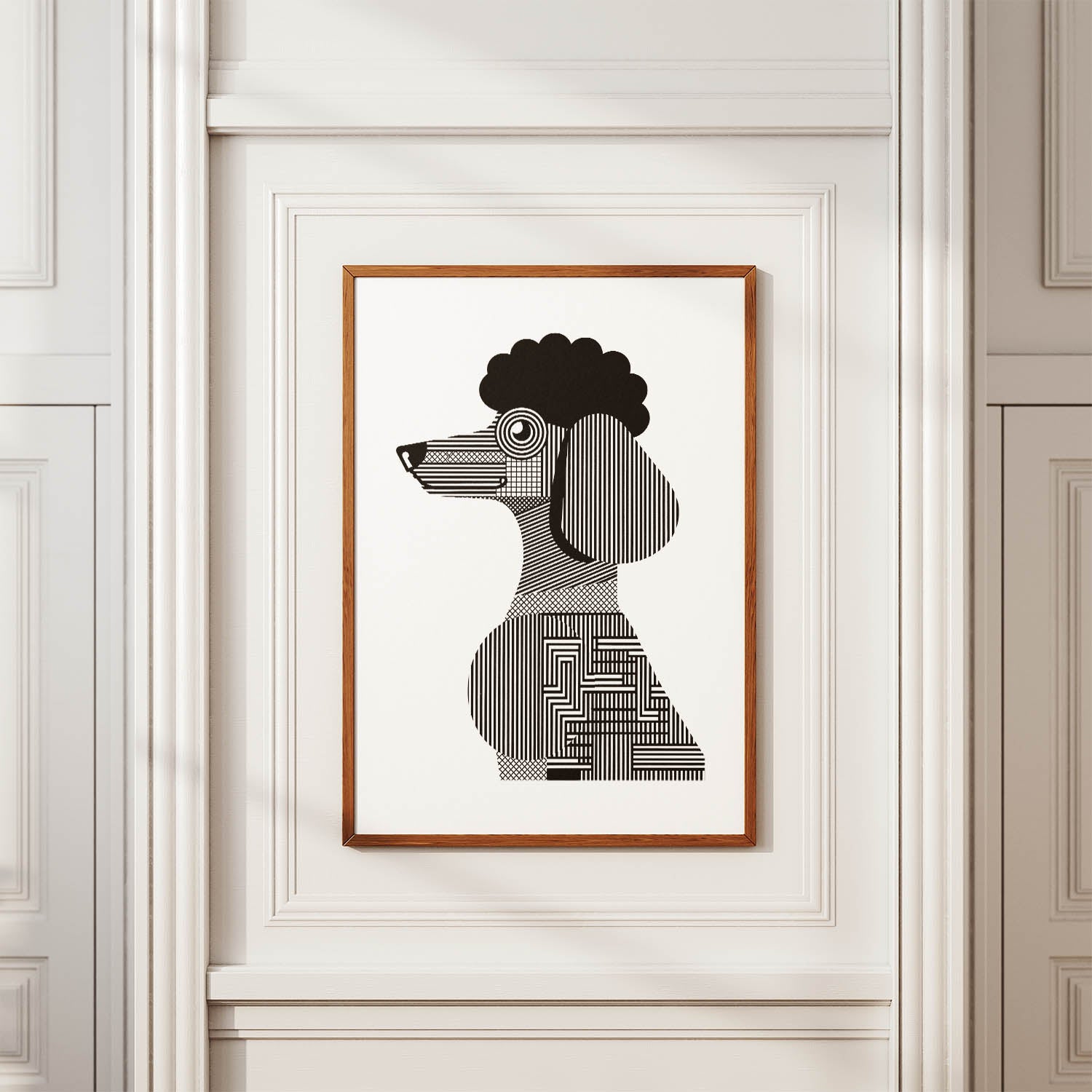 Poodle Geometric Line Art mockup