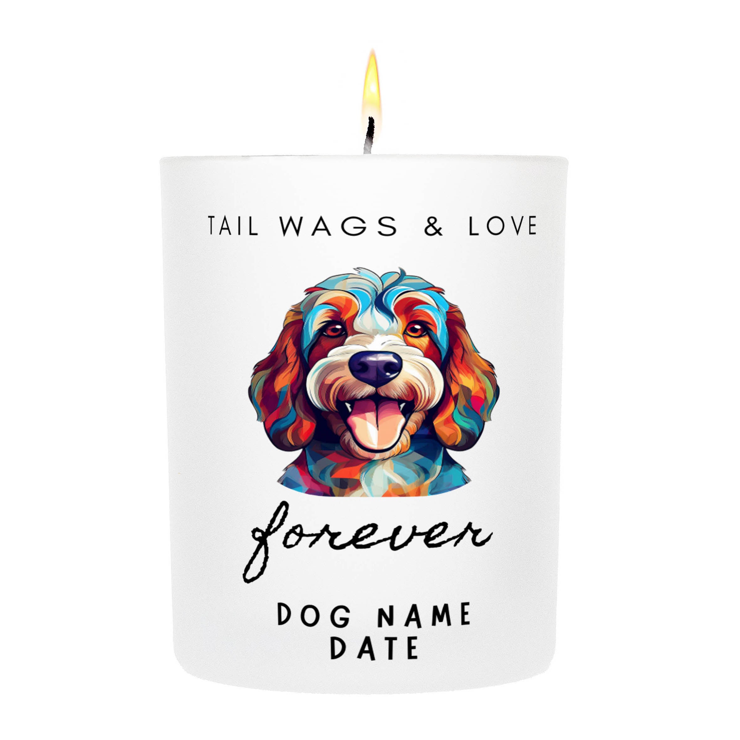 POODLE   Tail Wags & Love Custom Candle