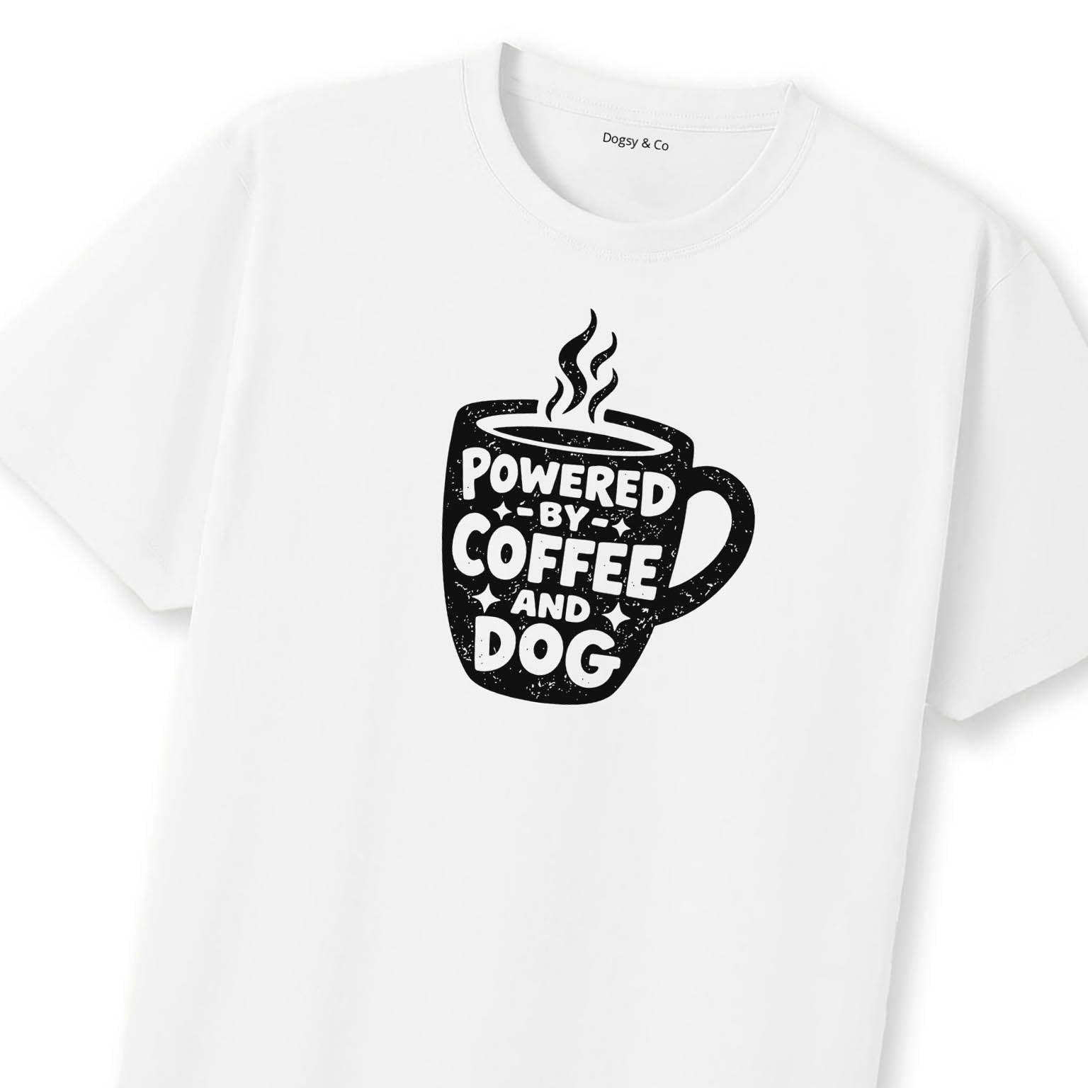 Powered by Coffee Dog Love T-Shirt | Dogsy & Co