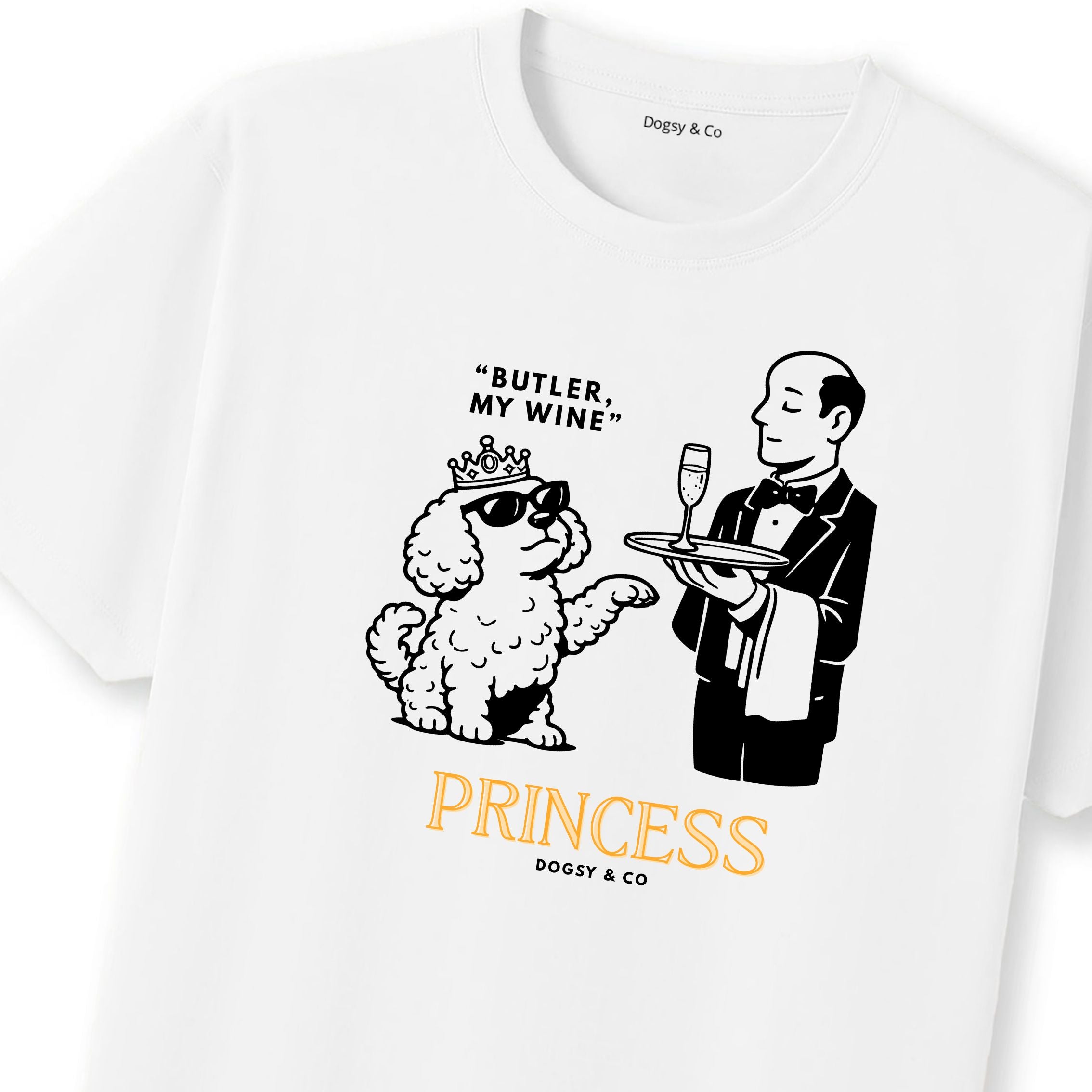 Princess Oodle Butler my wine T‑Shirt - Poodle X