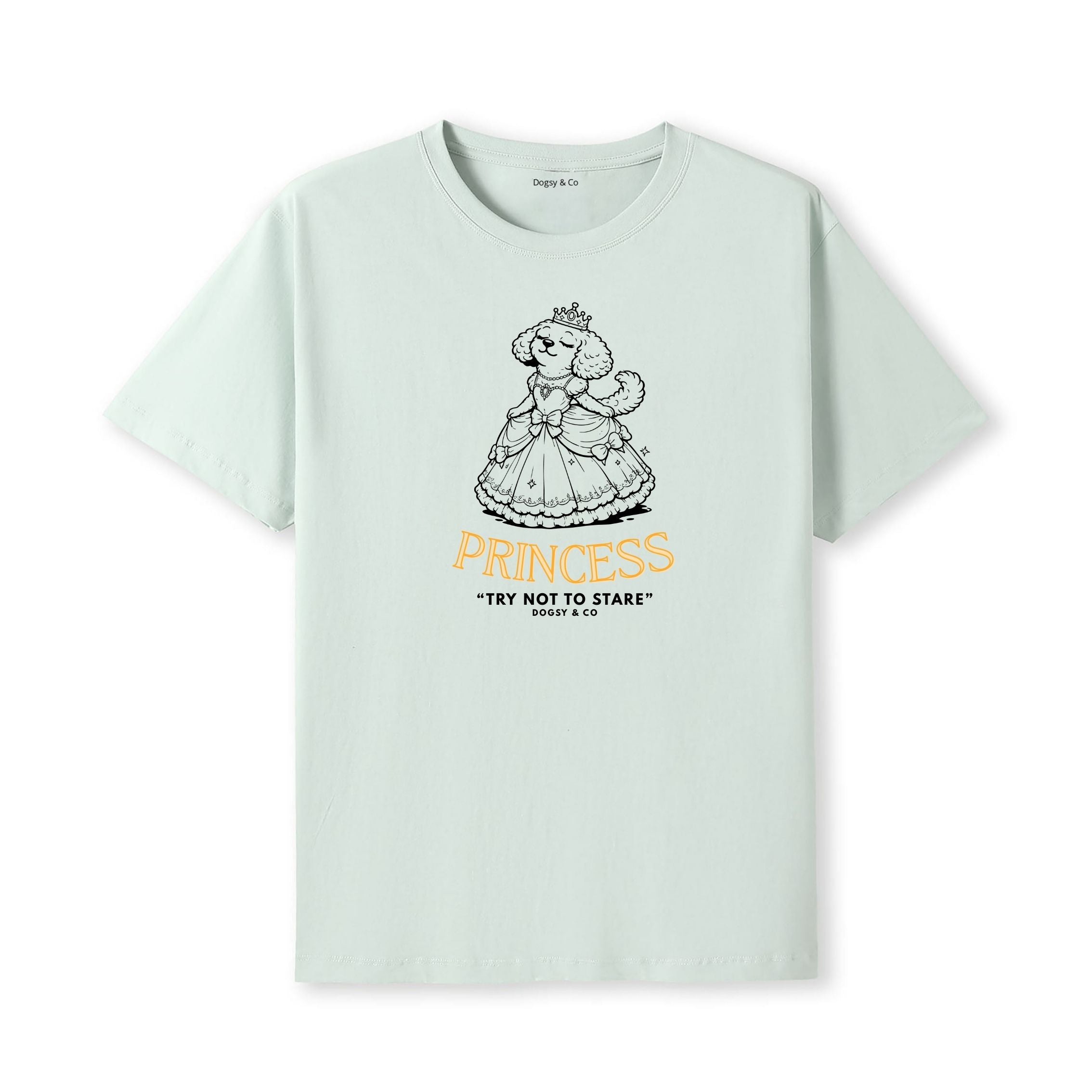 Princess Oodle Try Not To Stare T‑Shirt - Poodle X