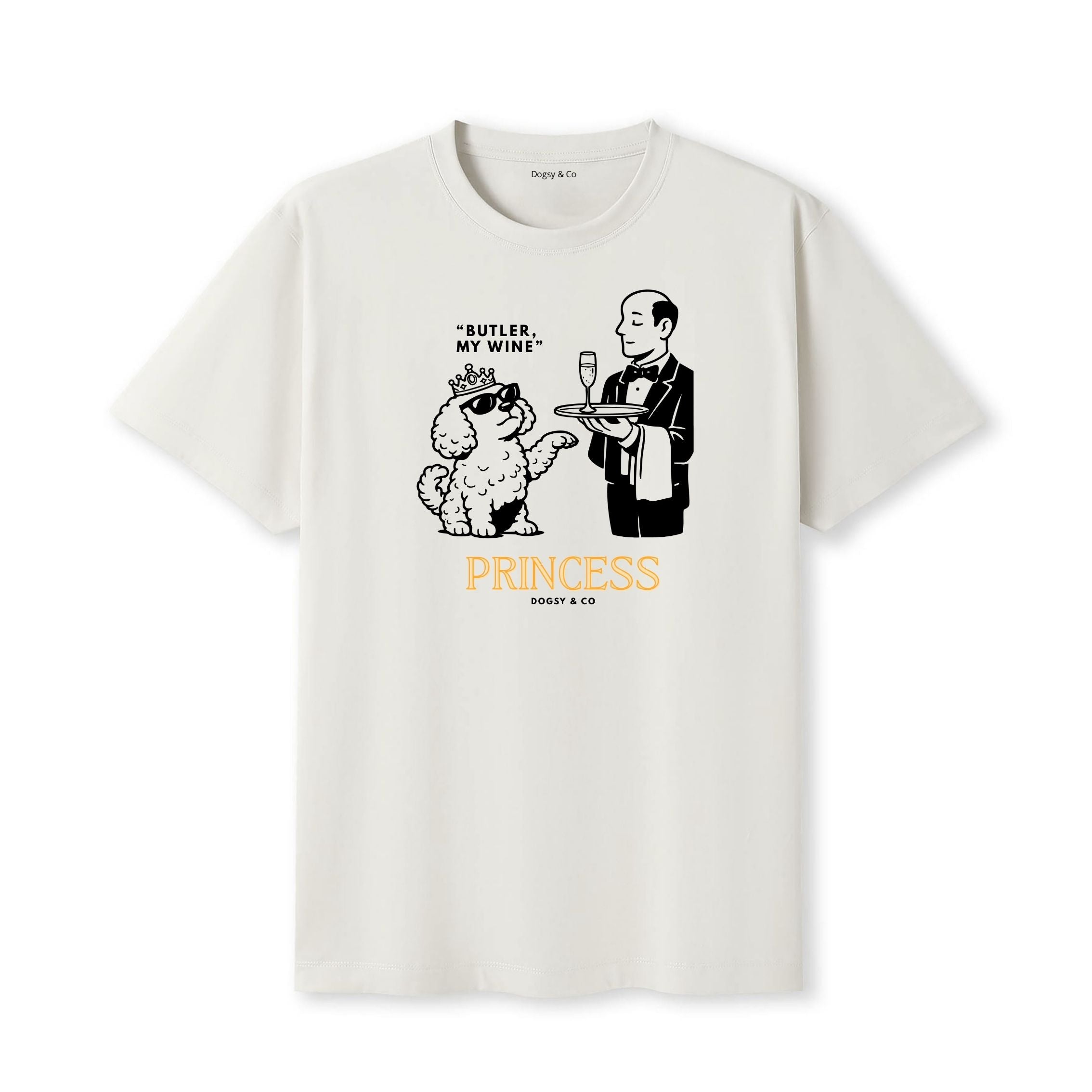 Princess Oodle Butler my wine T‑Shirt - Poodle X