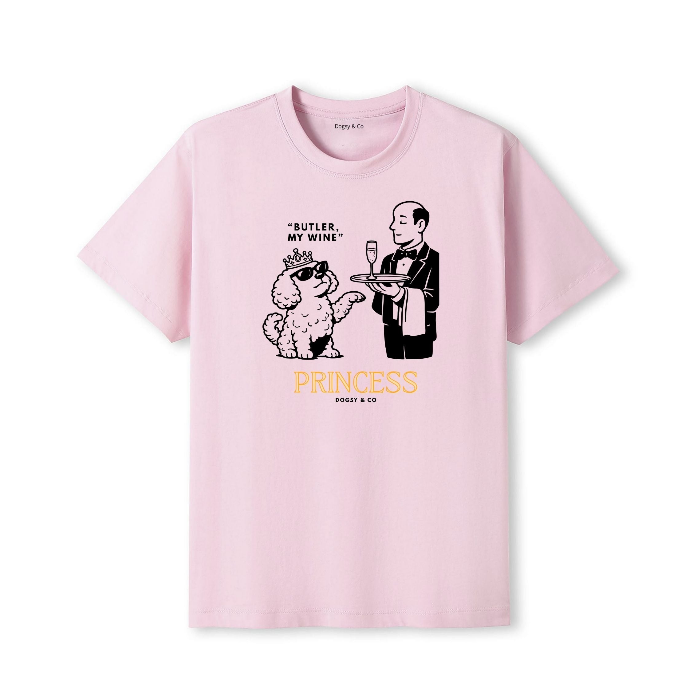 Princess Oodle Butler my wine T‑Shirt - Poodle X