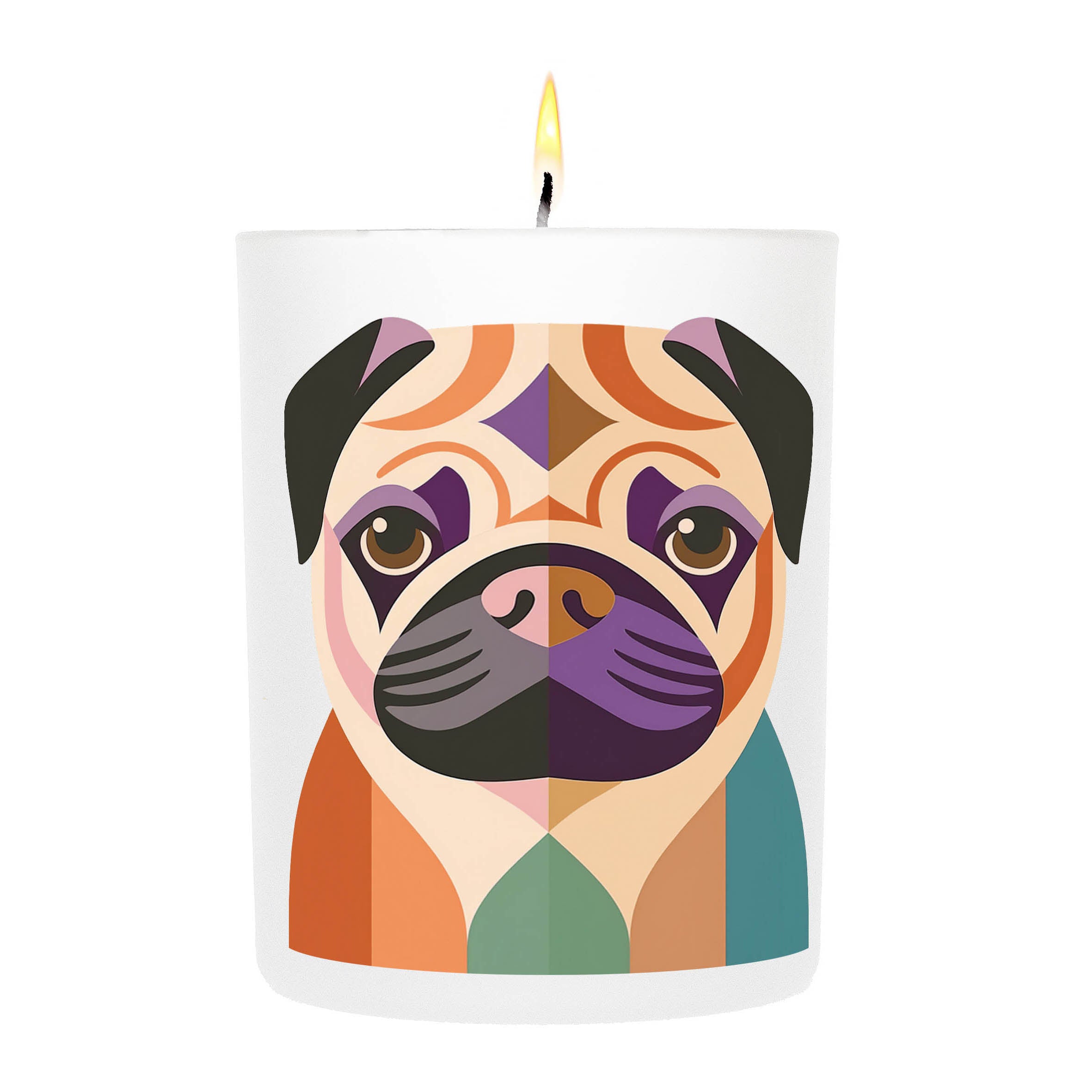 Pug Graphic Bold Dog Candle