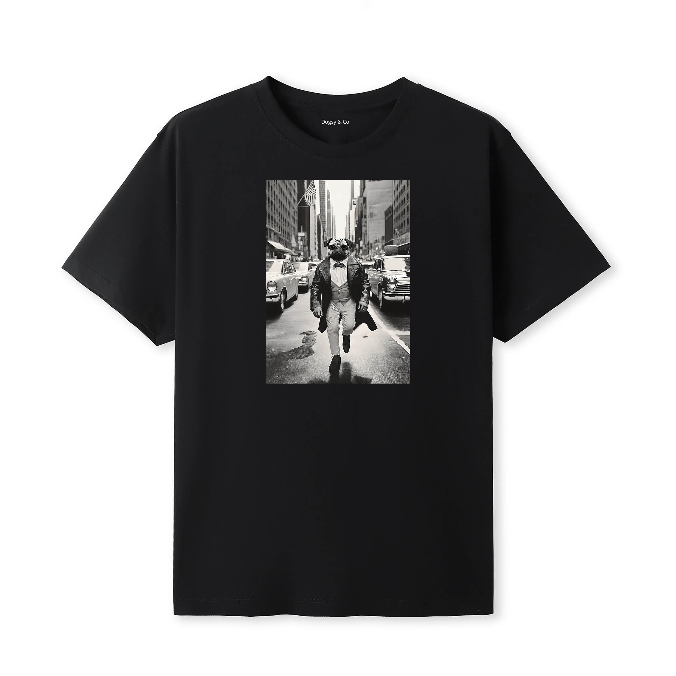 Pug Dogsy Dean T-Shirt Black