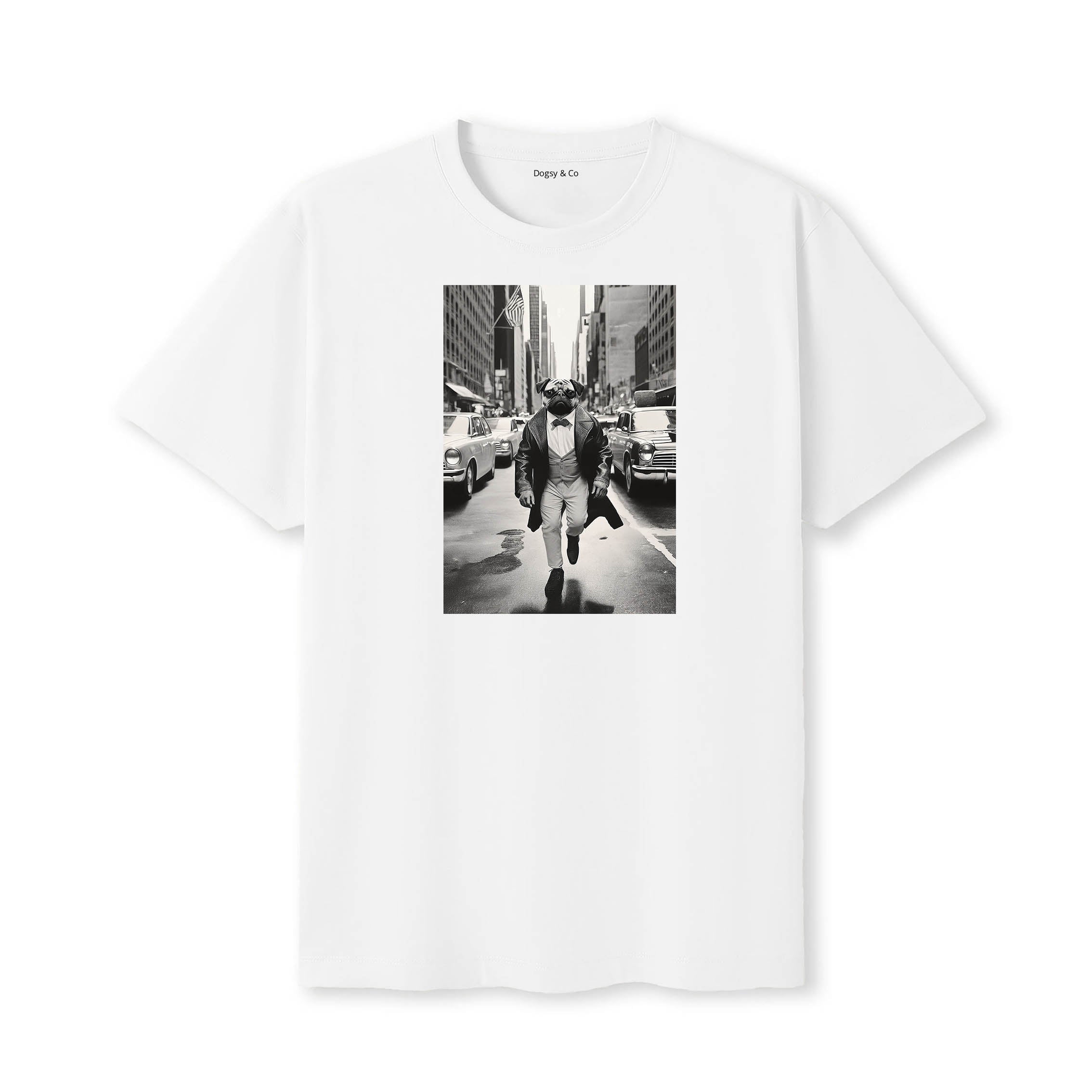 Pug Dogsy Dean T-Shirt White