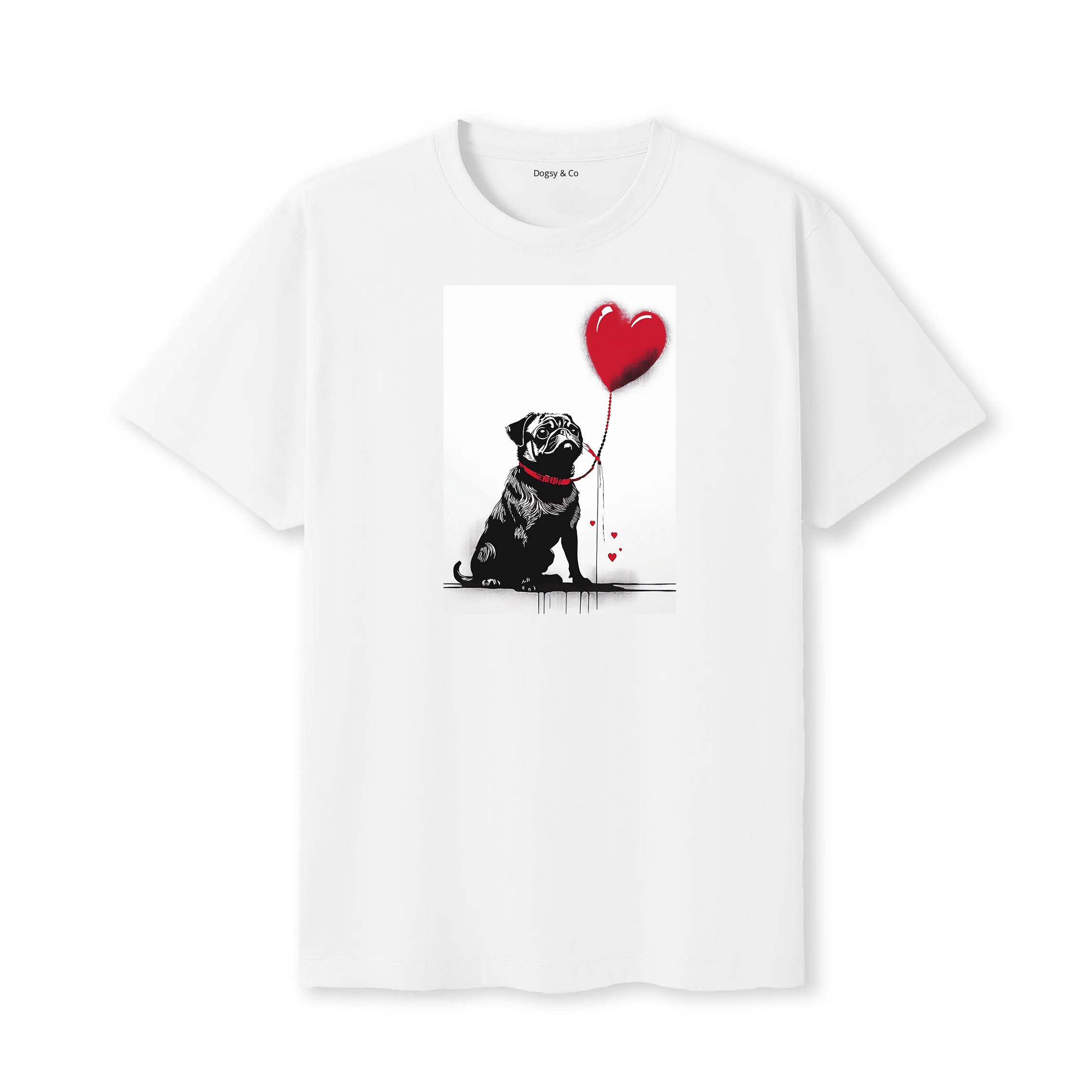Pug 1 Dogsy T-Shirt White