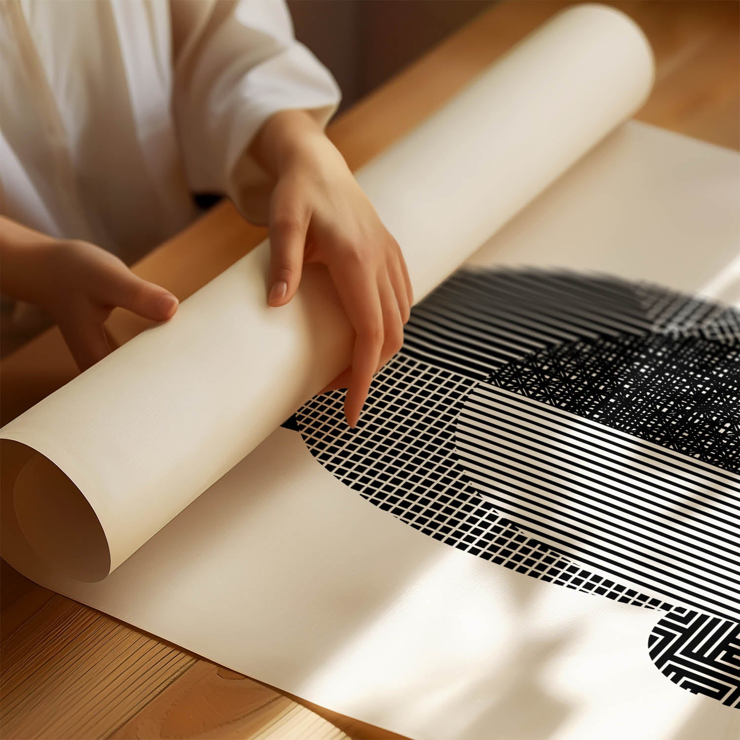 Pug Geometric Line Art mockup