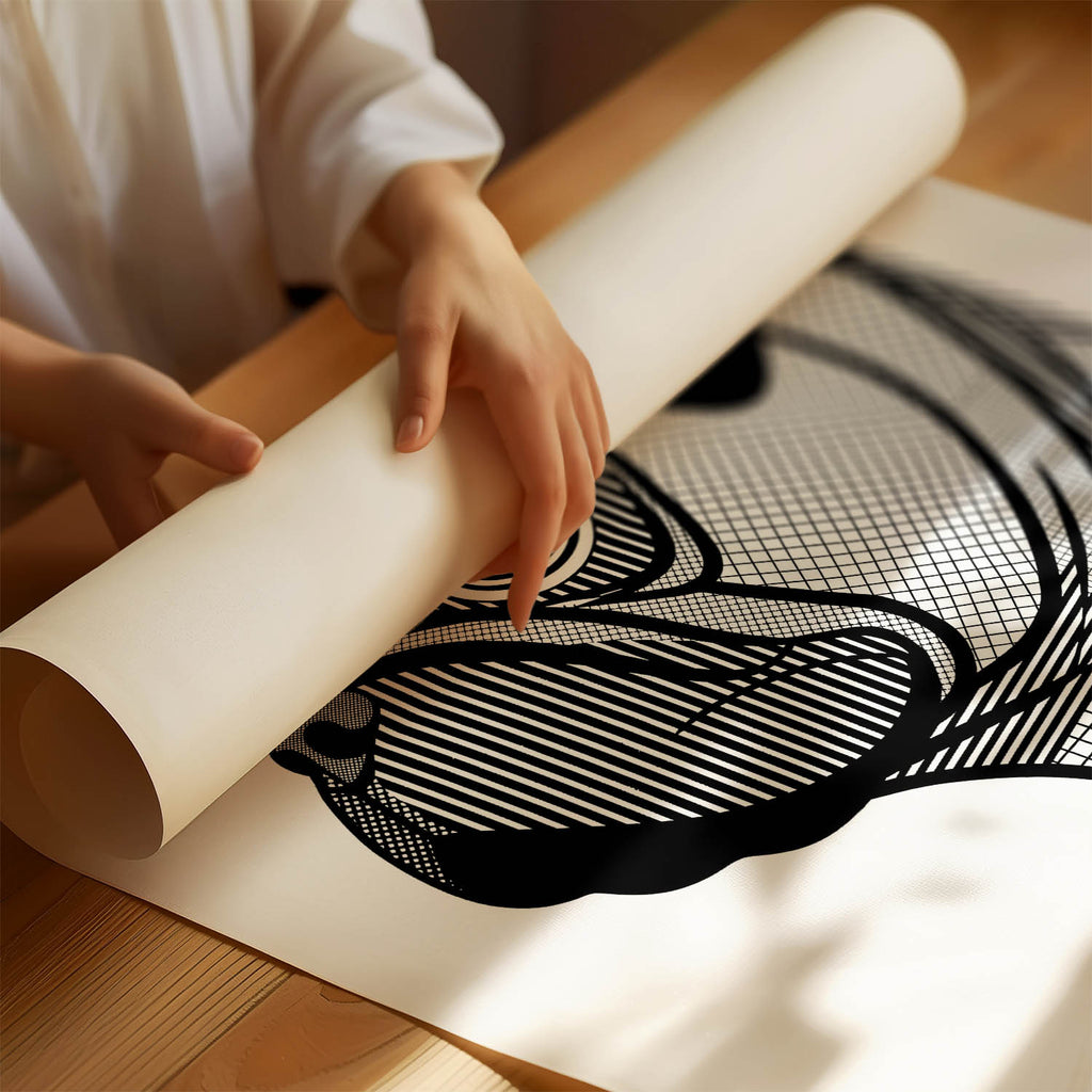 Pug Geometric Line Art mockup