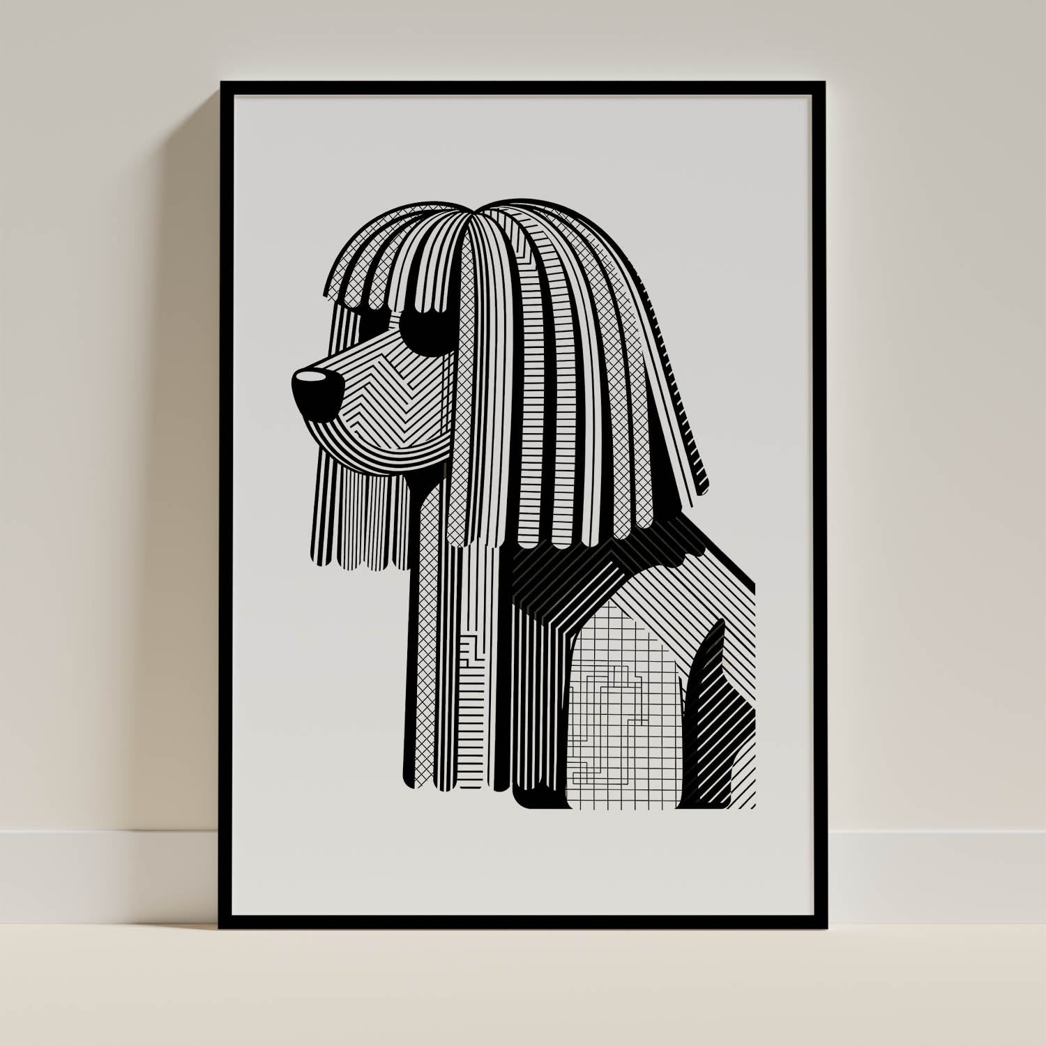 Puli Geometric Line Art mockup