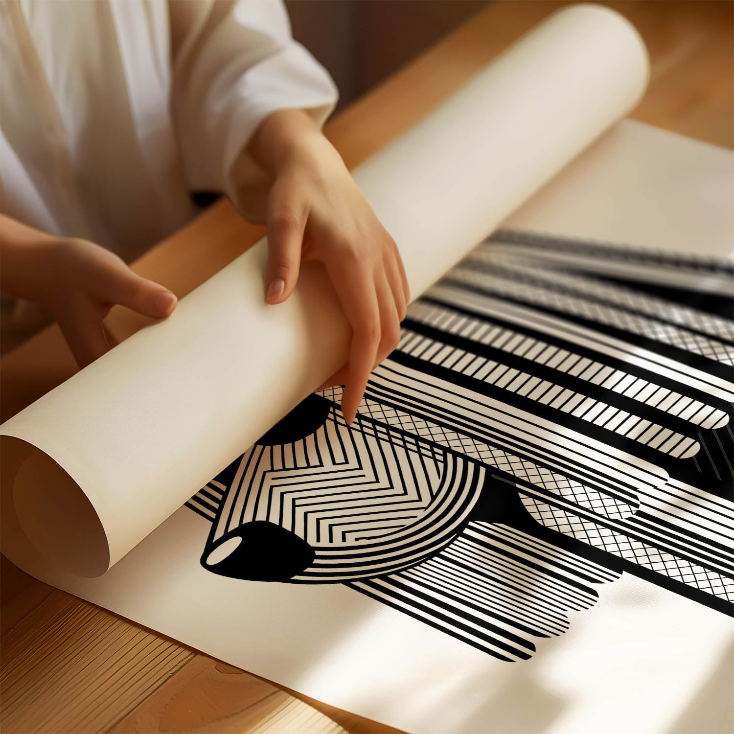 Puli Geometric Line Art mockup