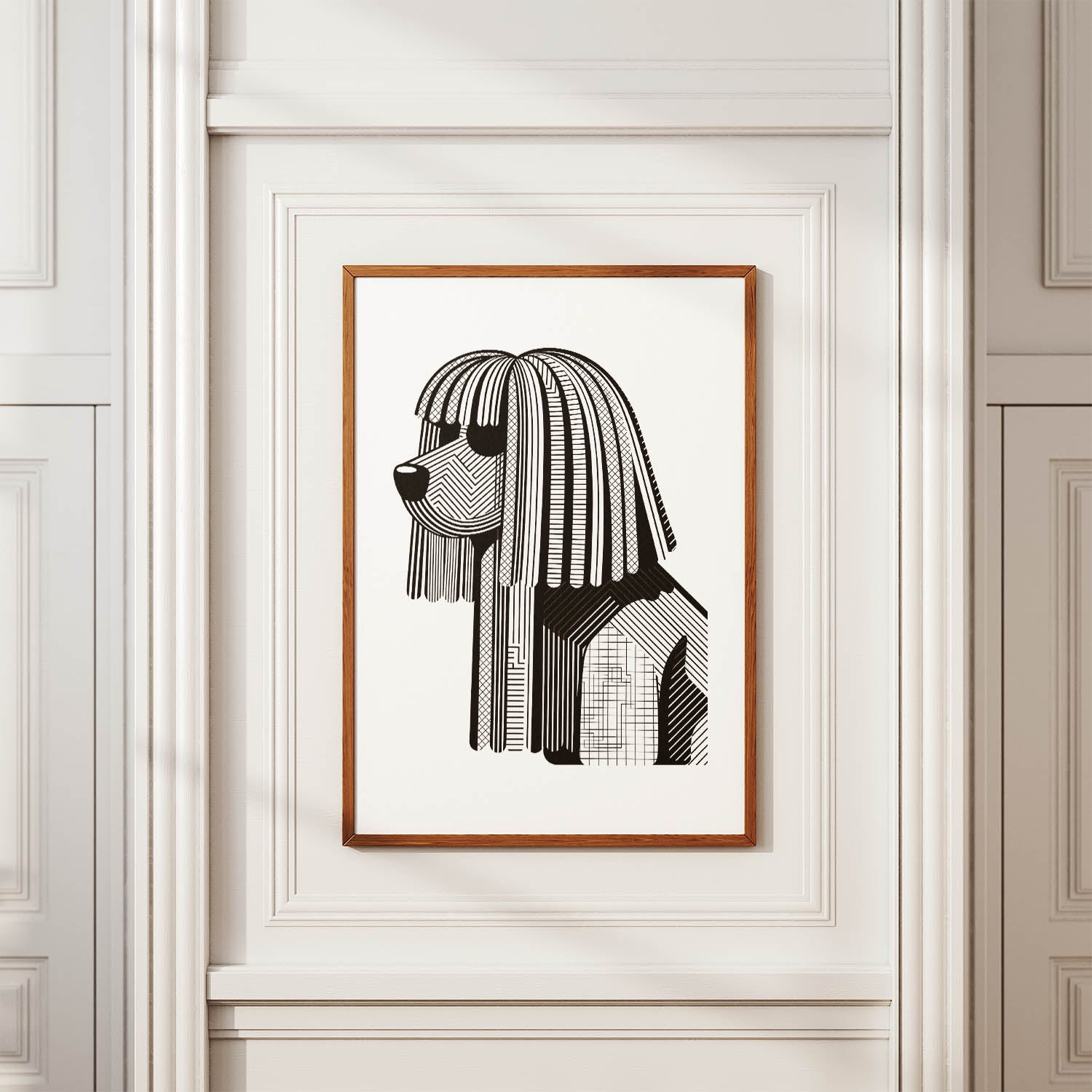 Puli Geometric Line Art mockup