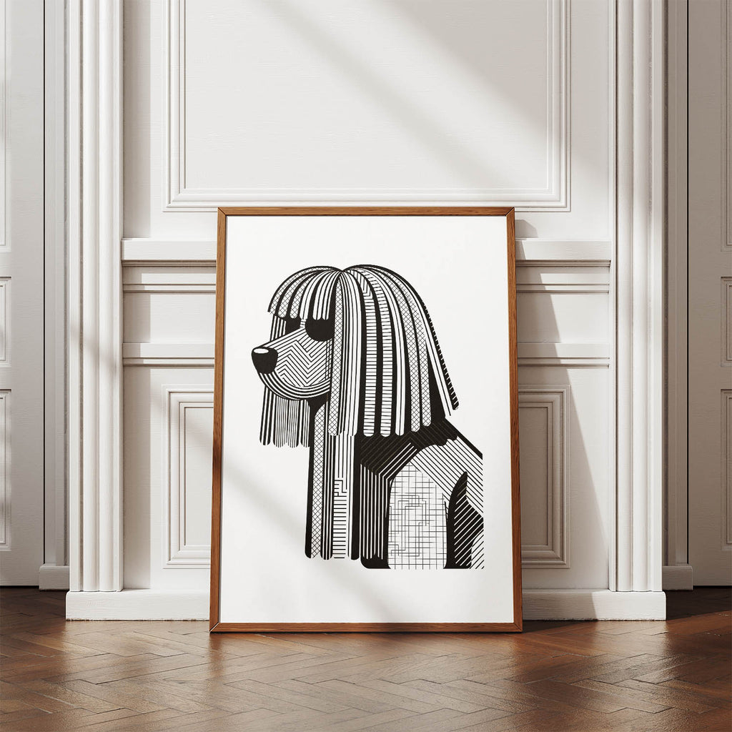 Puli Geometric Line Art mockup