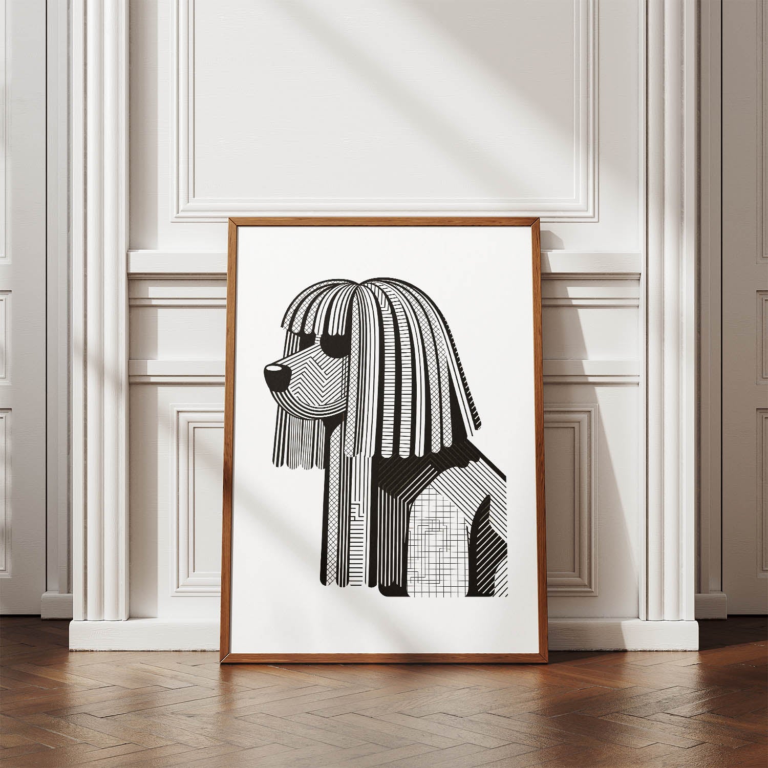 Puli Geometric Line Art mockup