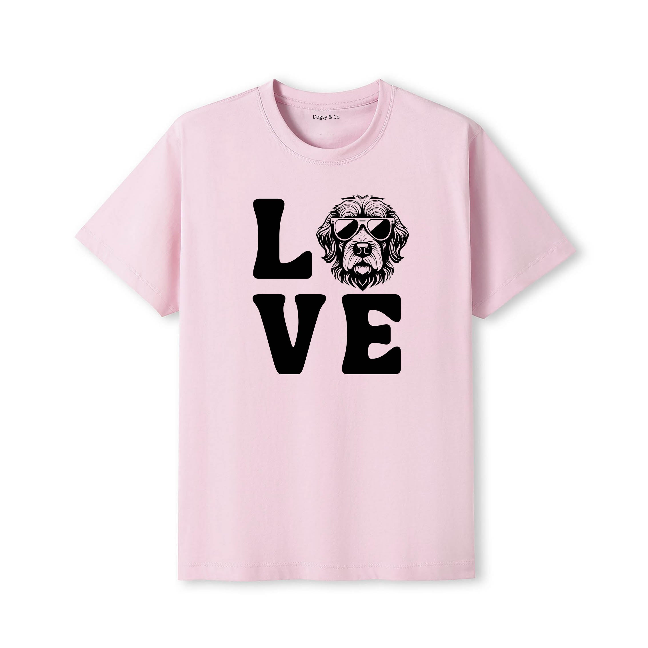 Puli LOVE DOGS Tshirt - Pink