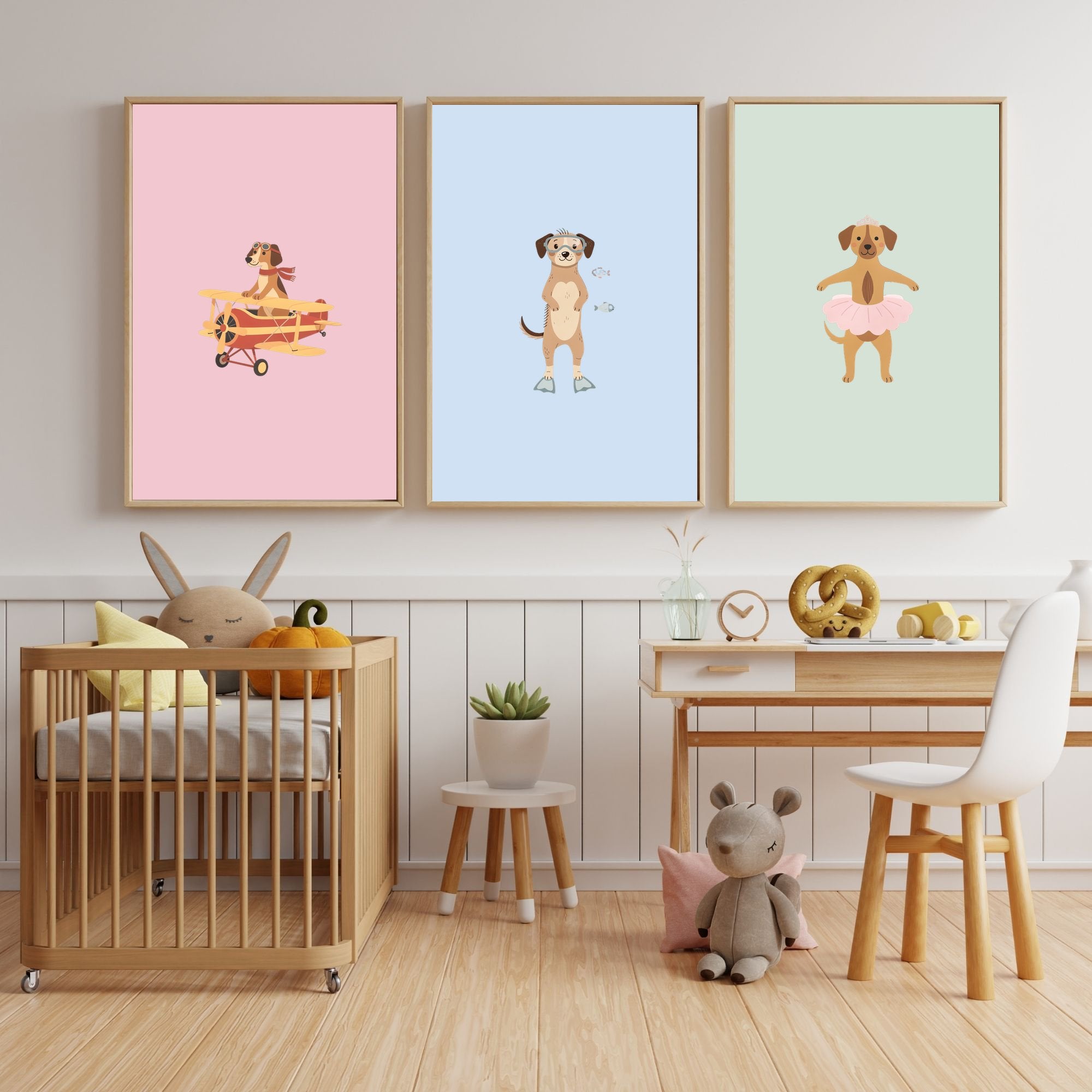 Rhodesian Ridgeback Kids Nursery Wall Art Print Bundle — 22 Dog Costume Designs, 5 Colours, 6 Print Sizes | Digital Download