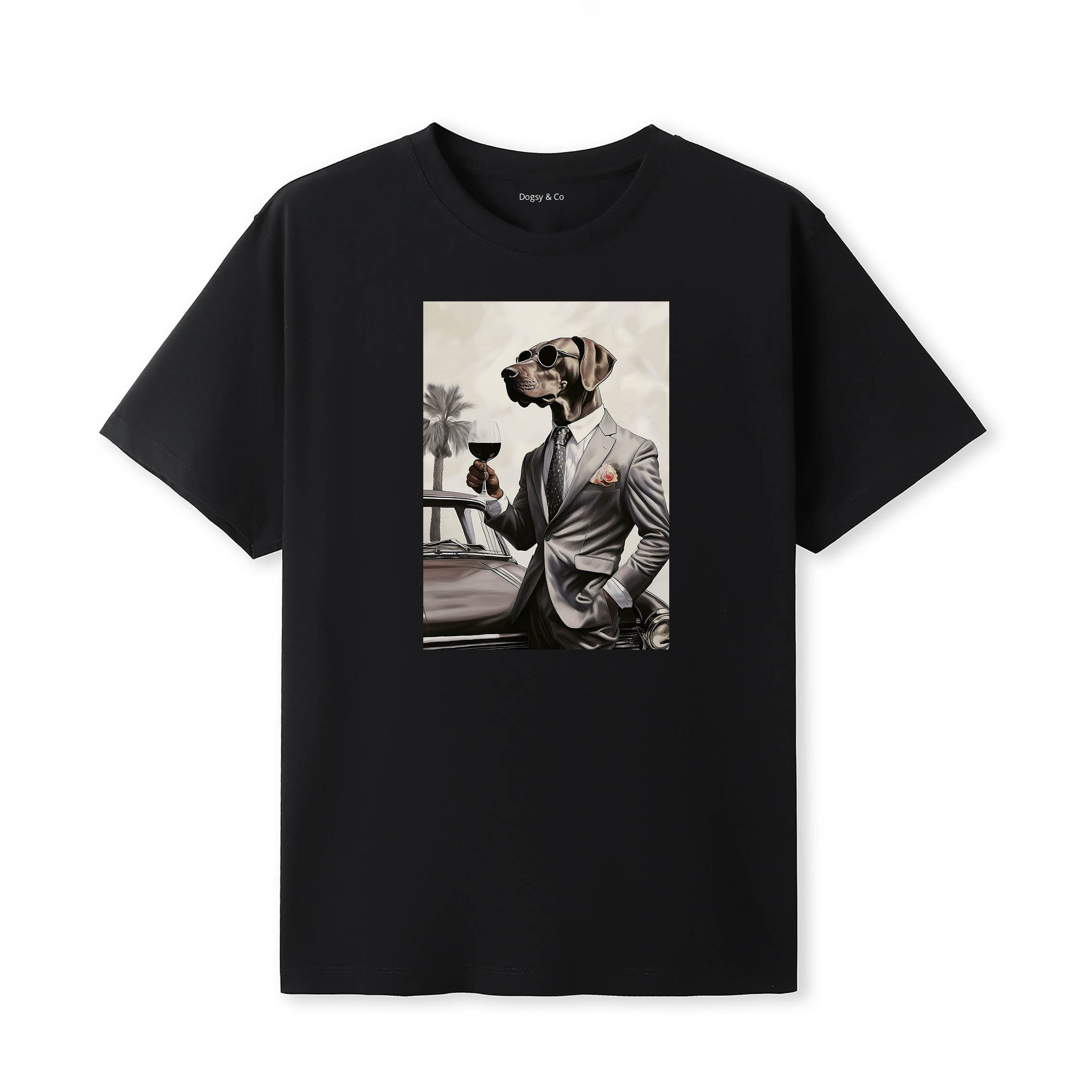 Rhodesian Ridgeback distinguished gentleman dog t-shirt - black