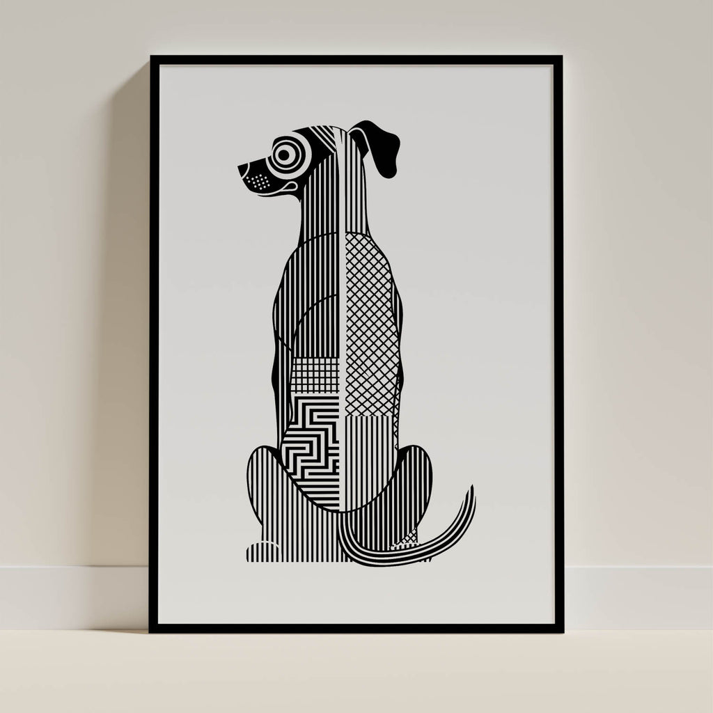 Rhodesian Ridgeback Geometric Line Art mockup