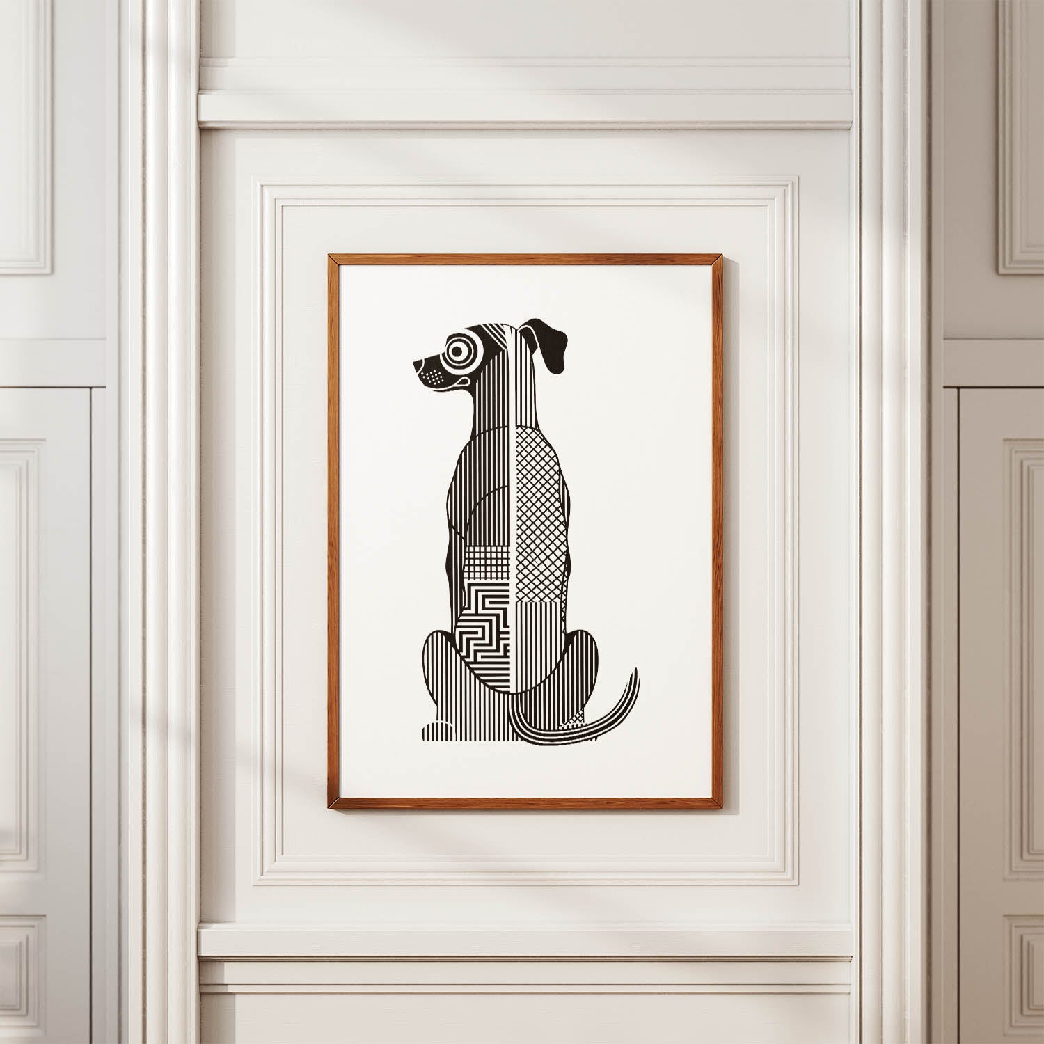 Rhodesian Ridgeback Geometric Line Art mockup
