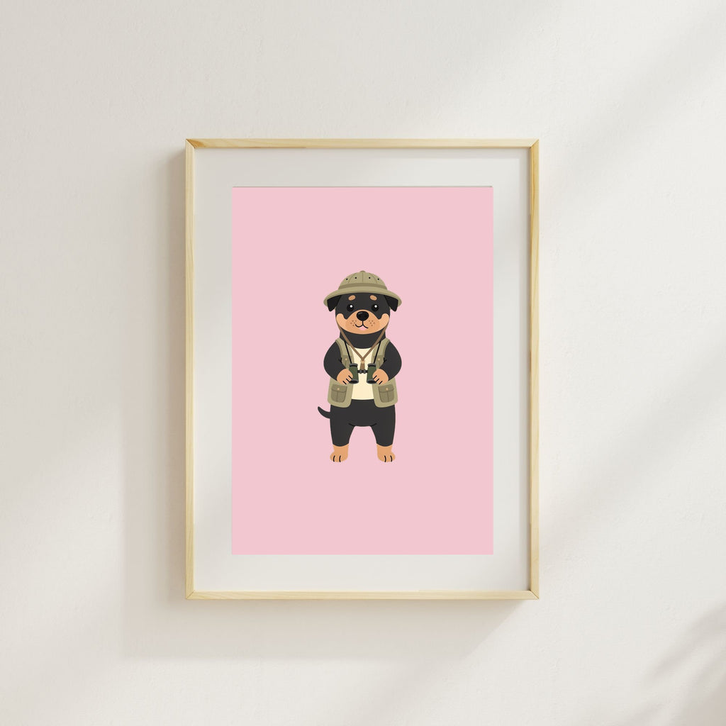Rottweiler Kids Nursery Wall Art Print Bundle — 22 Dog Costume Designs, 5 Colours, 6 Print Sizes | Digital Download