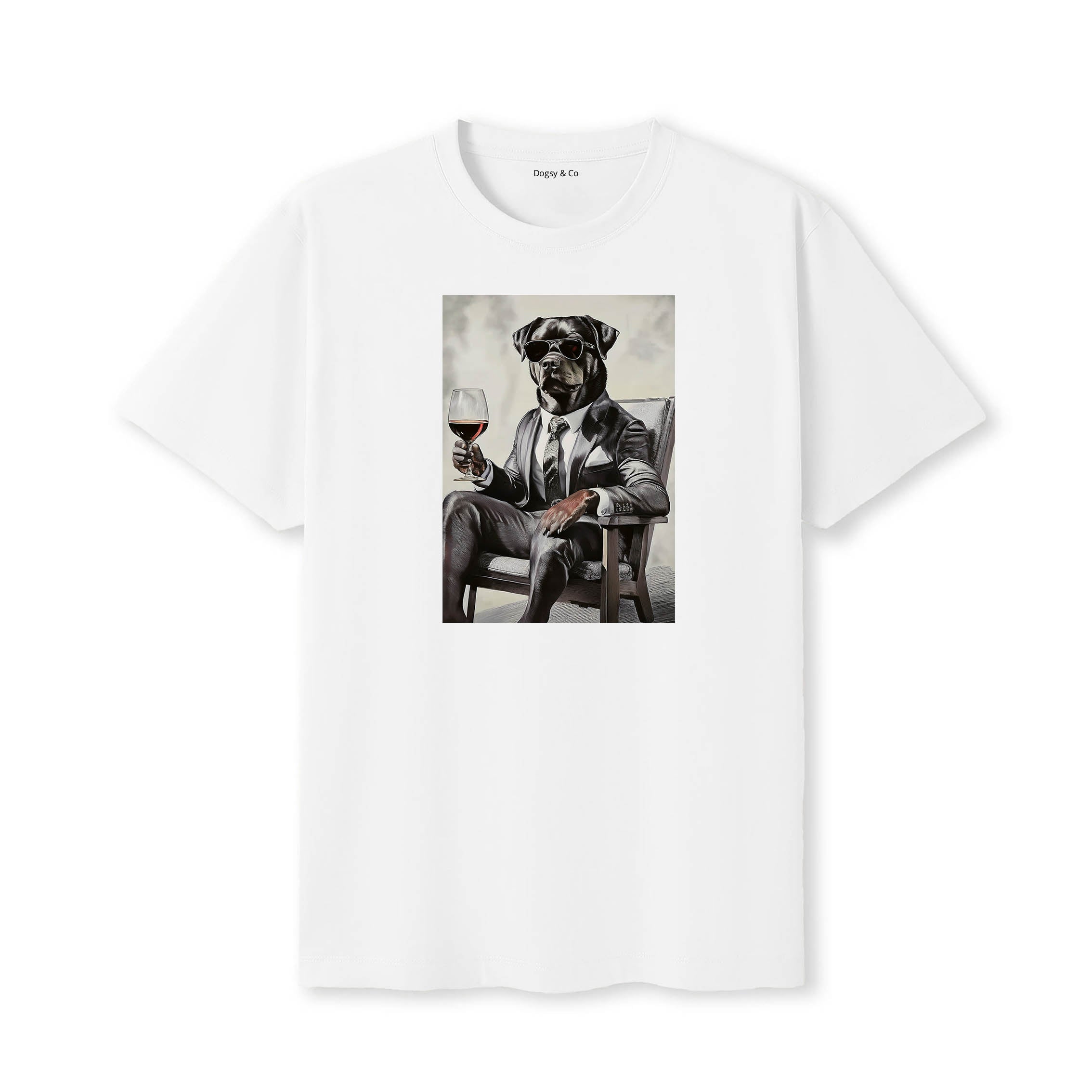 Rottweiler distinguished gentleman dog t-shirt - white