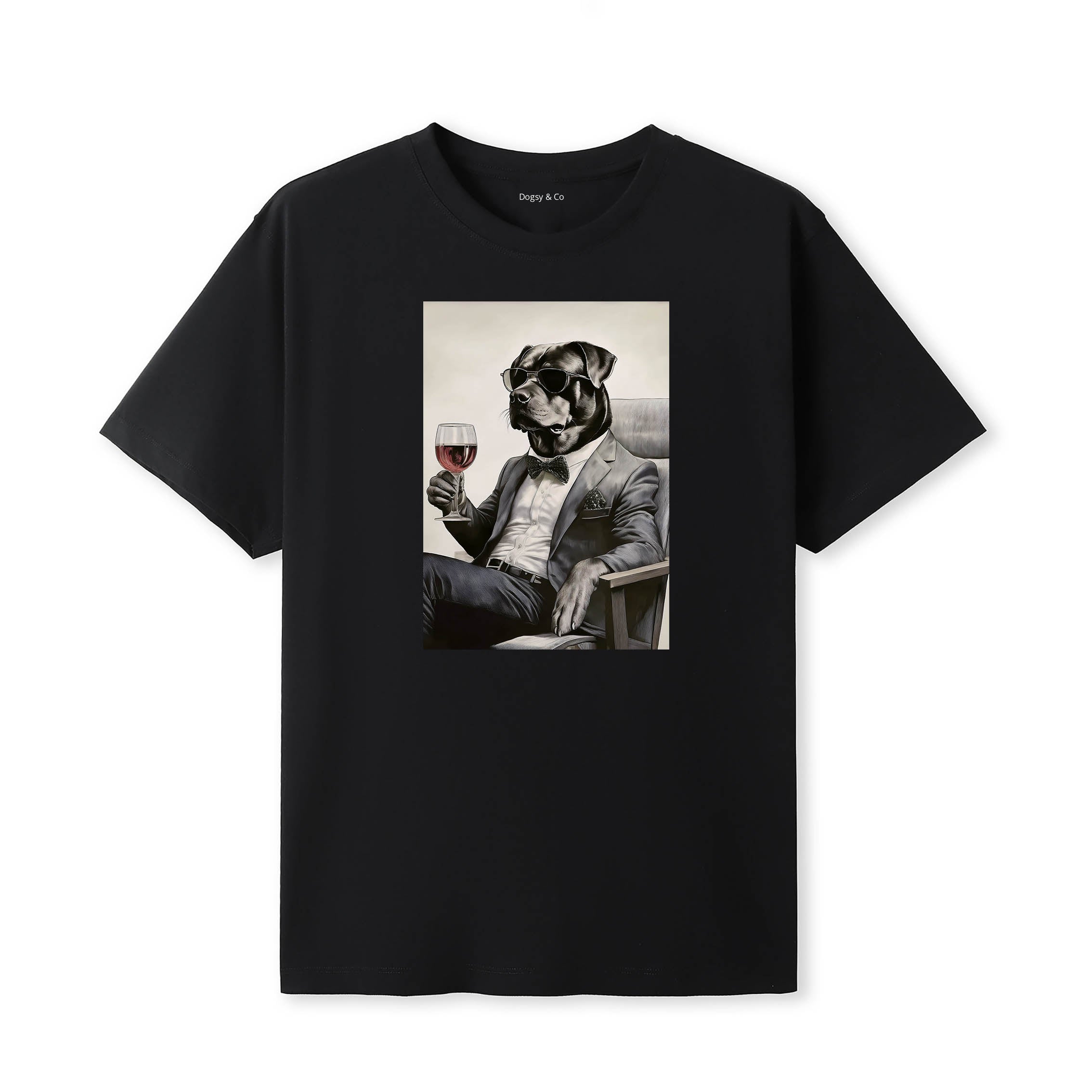 Rottweiler distinguished gentleman dog t-shirt - black
