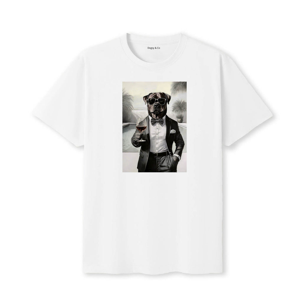 Rottweiler distinguished gentleman dog t-shirt - white