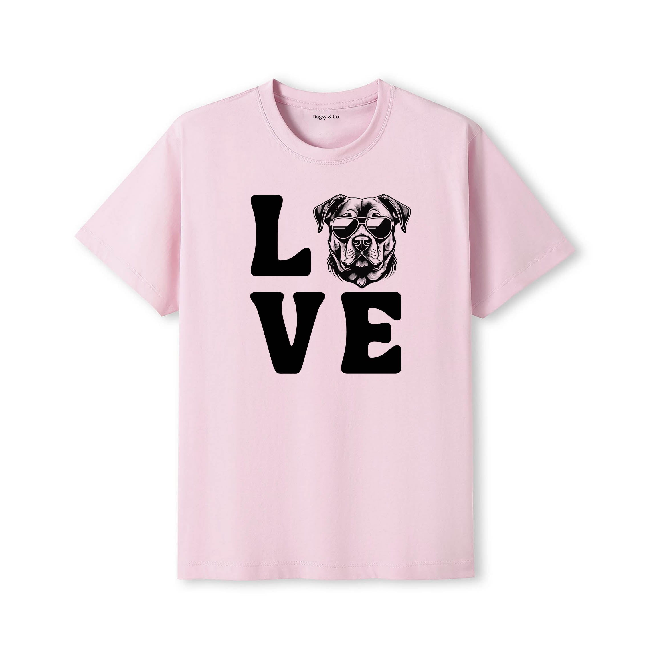 Rottweiler LOVE DOGS Tshirt - Pink