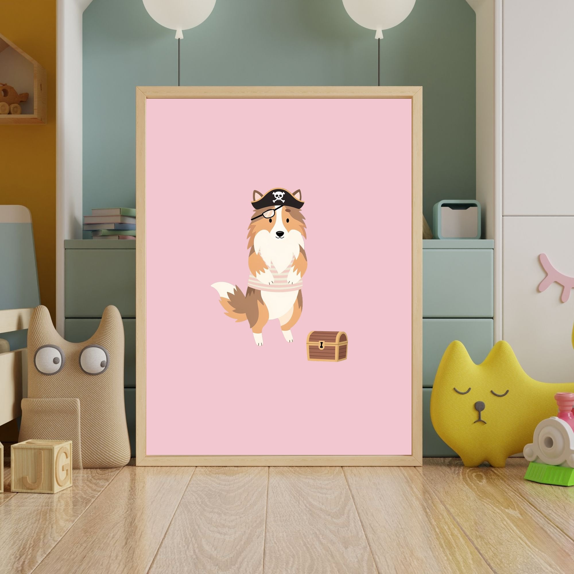 Rough Smooth Collie Kids Nursery Wall Art Print Bundle — 22 Dog Costume Designs, 5 Colours, 6 Print Sizes | Digital Download