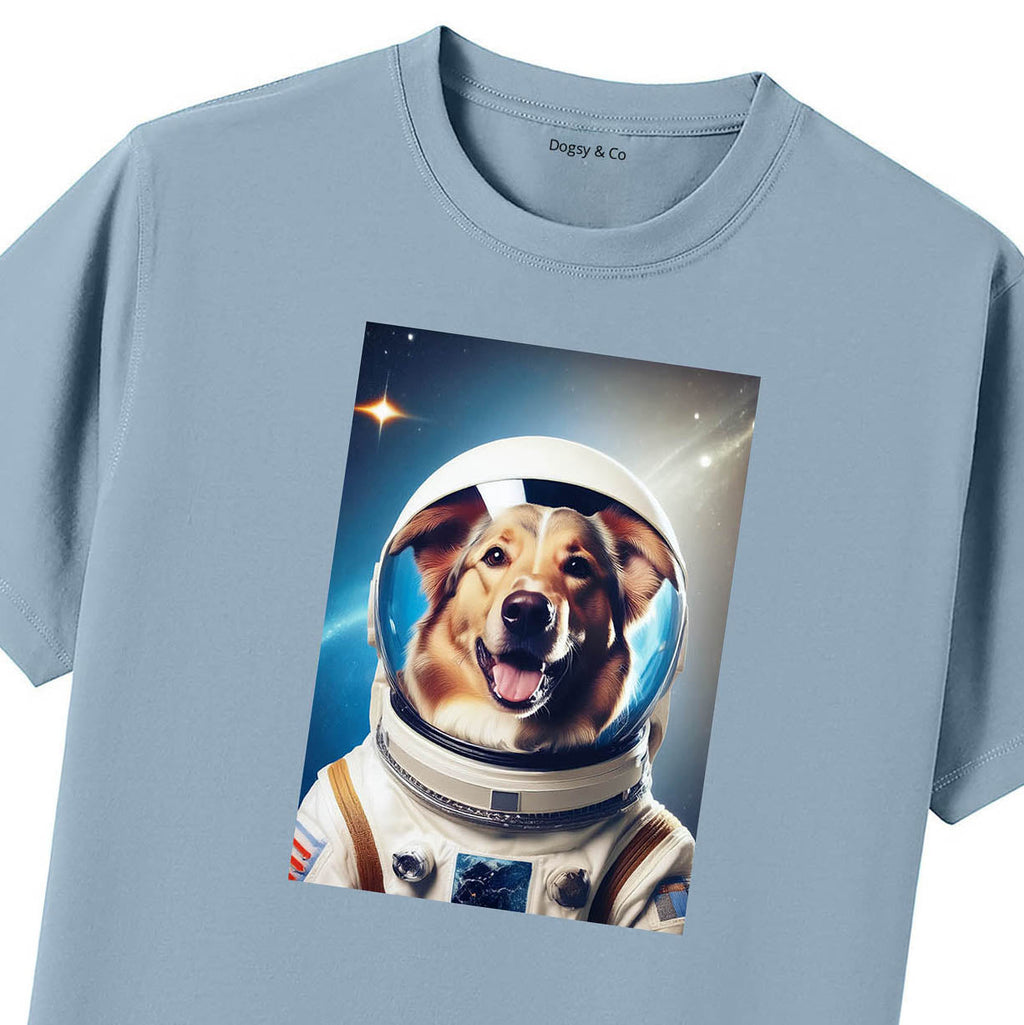 Blue T-Shirt Close Up