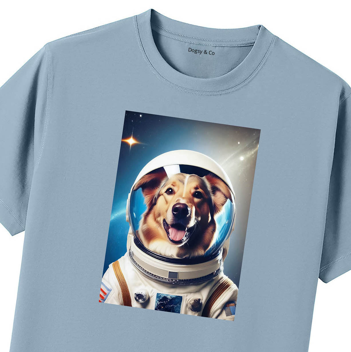 Blue T-Shirt Close Up