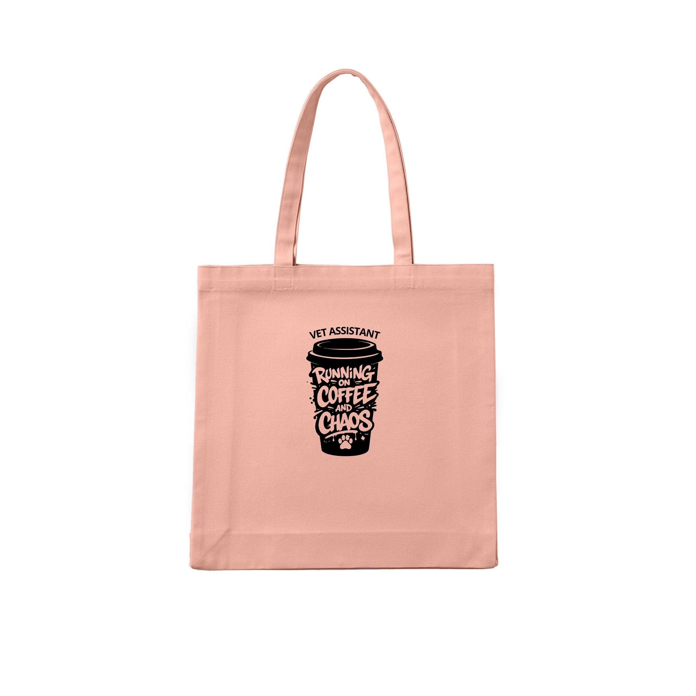 Vet Assistant Running on Coffee and Chaos Tote Bag - detail view
