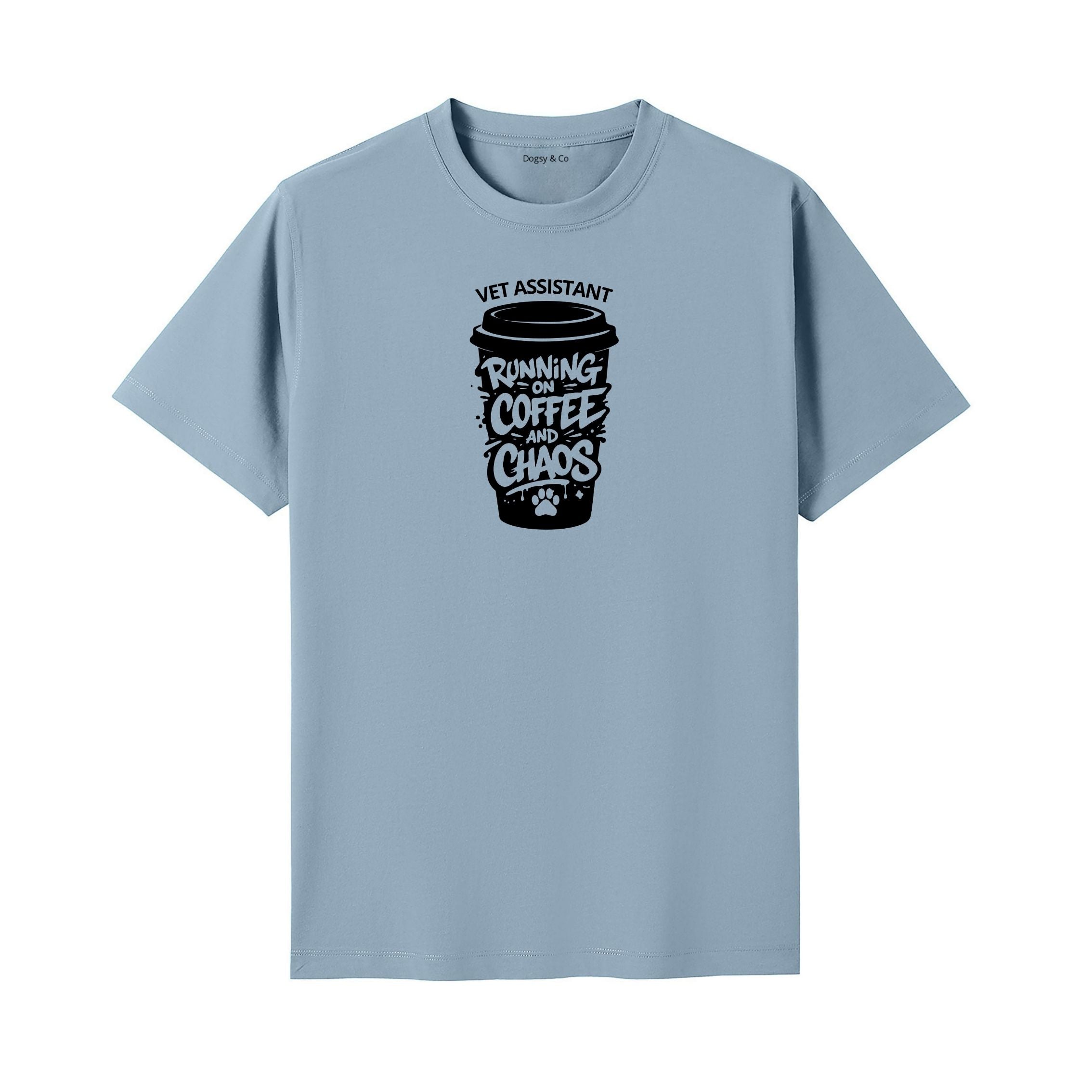 Running on Coffee and Chaos Vet Assistant T-Shirt - view 4 | Dogsy & Co