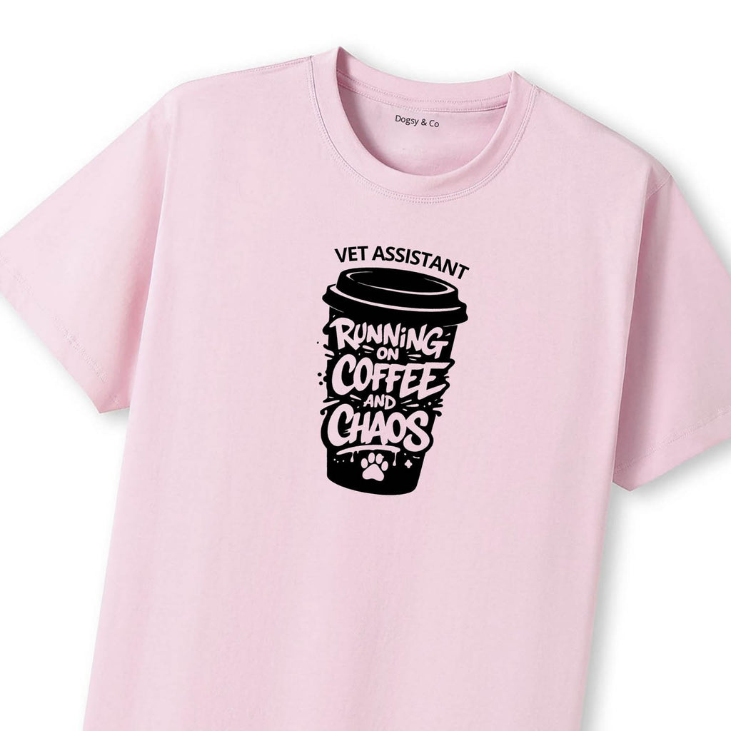 Running on Coffee and Chaos Vet Assistant T-Shirt - view 9 | Dogsy & Co