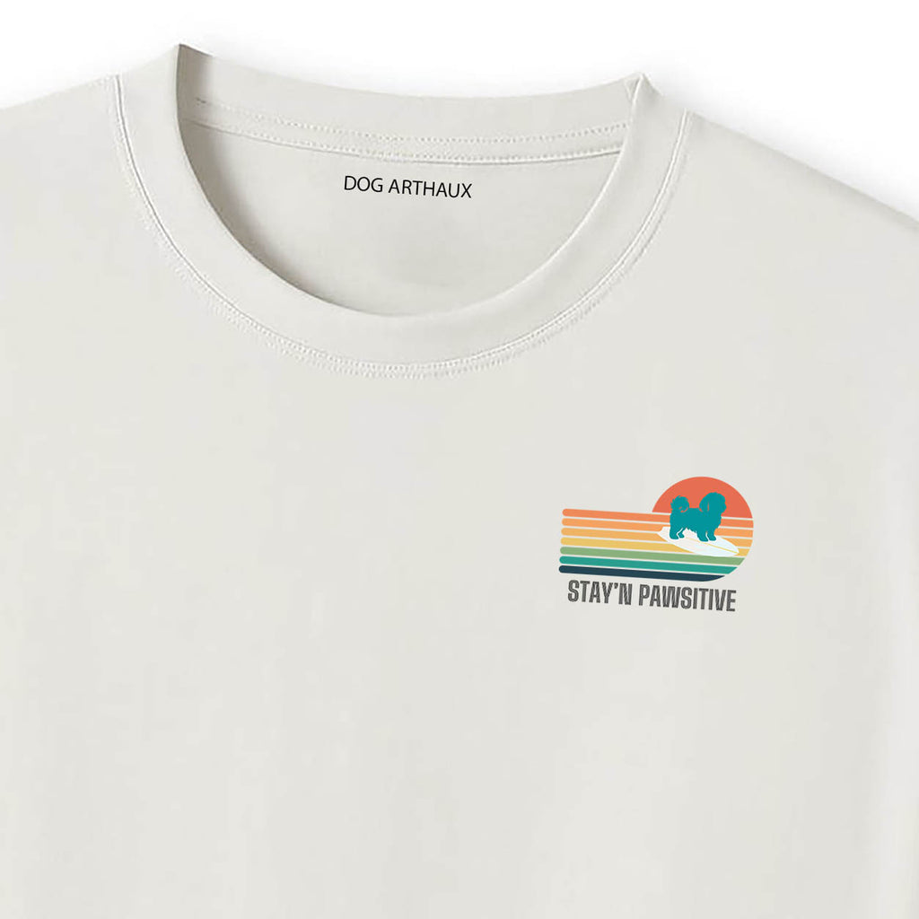 Shih Tzu Stay'n Pawsitive  Retro Surfer Dog T-Shirt