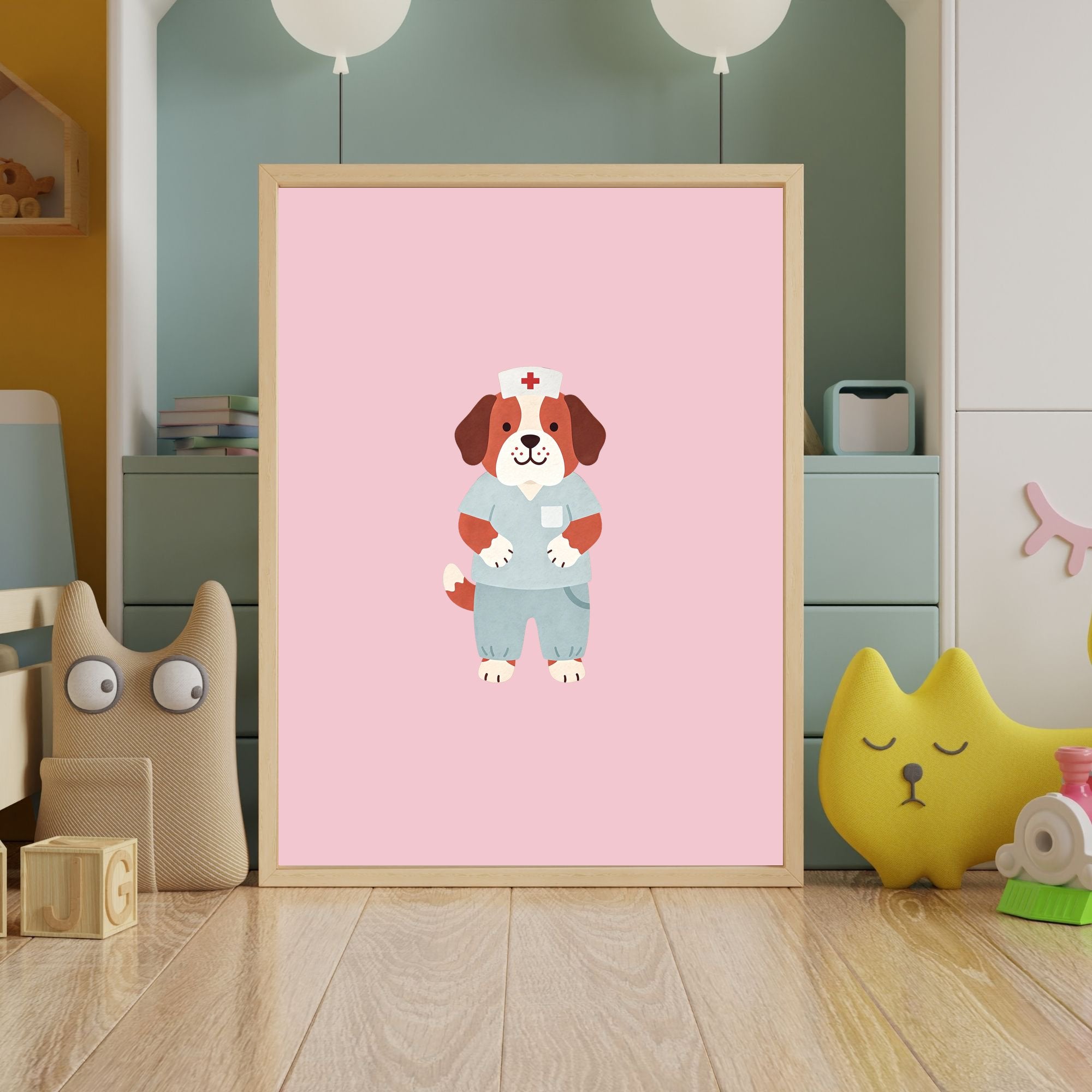 Puli Kids Nursery Wall Art Print Bundle — 22 Dog Costume Designs, 5 Colours, 6 Print Sizes | Digital Download