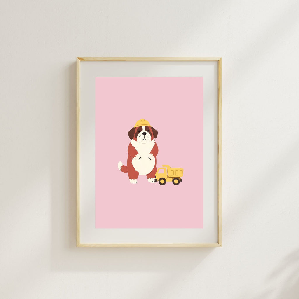 Saint Bernard Kids Nursery Wall Art Print Bundle — 22 Dog Costume Designs, 5 Colours, 6 Print Sizes | Digital Download