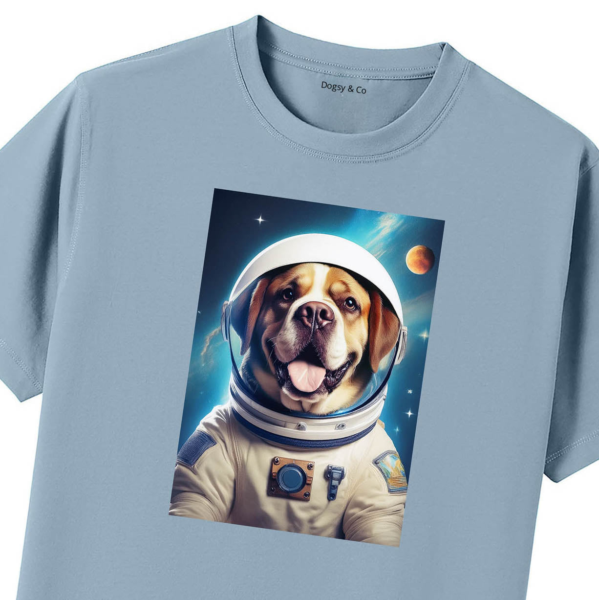 Blue T-Shirt Close Up