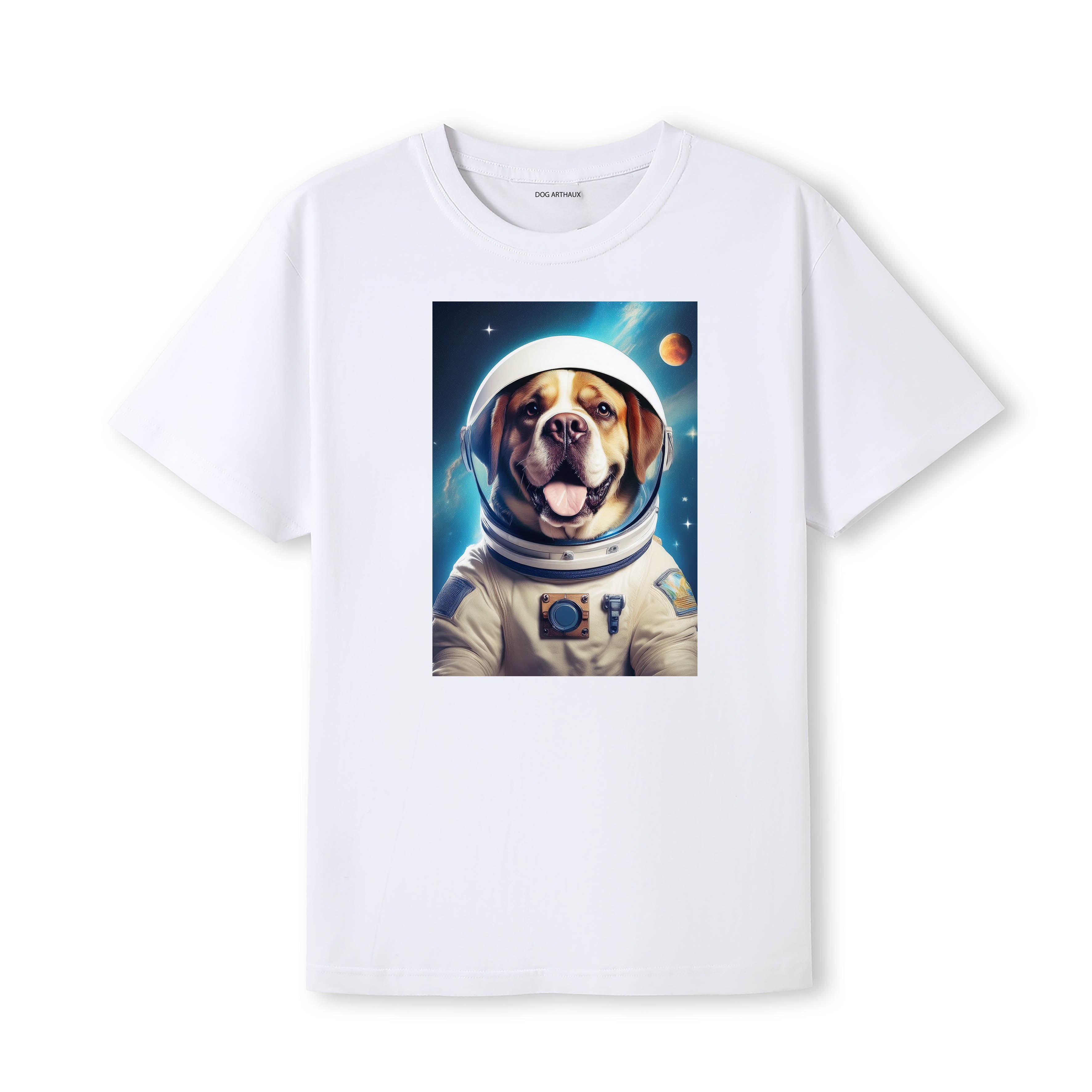 Saint Bernard Astronaut Dog T-shirt